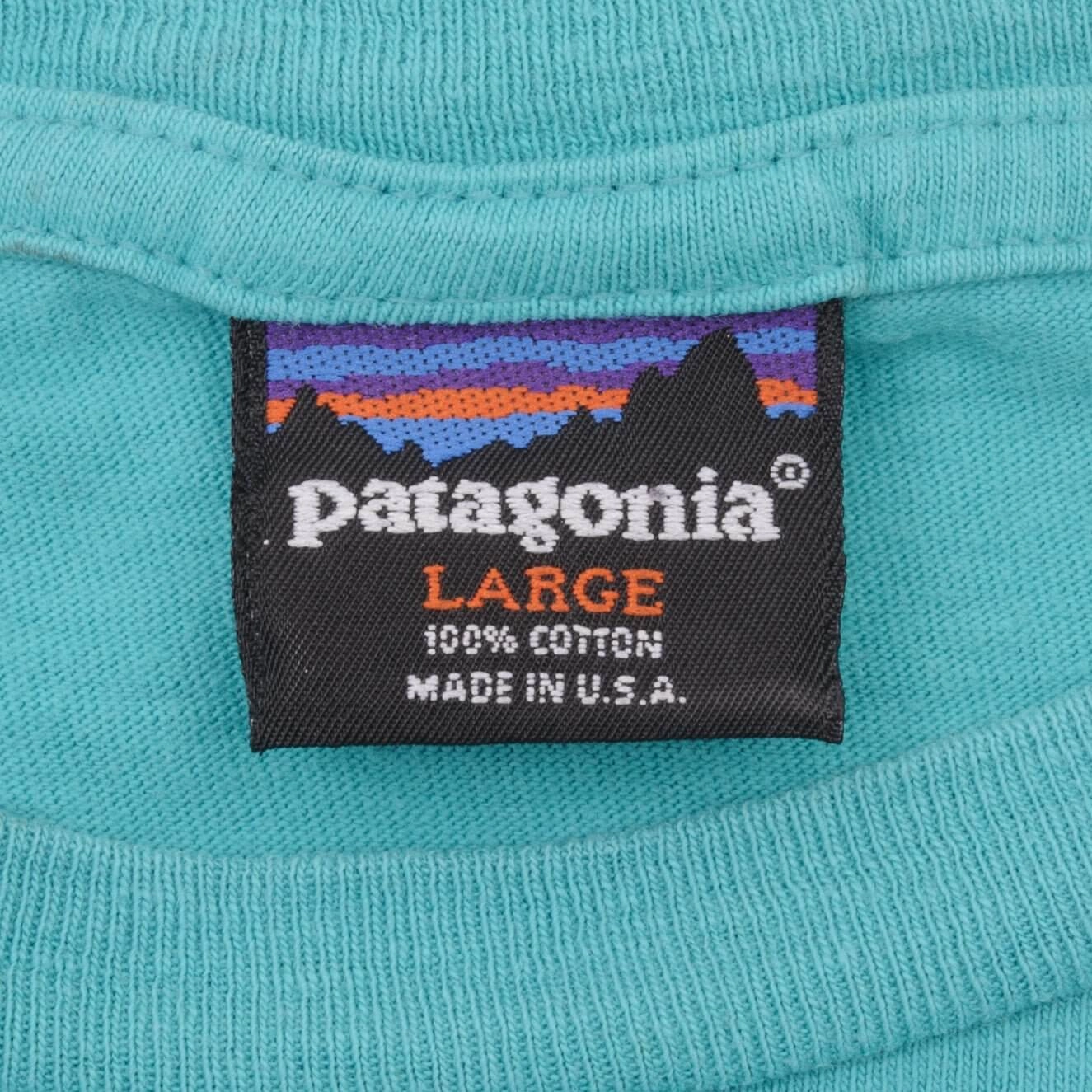 VINTAGE PATAGONIA SURF TEE SHIRT 1990S SIZE LARGE MADE IN USA