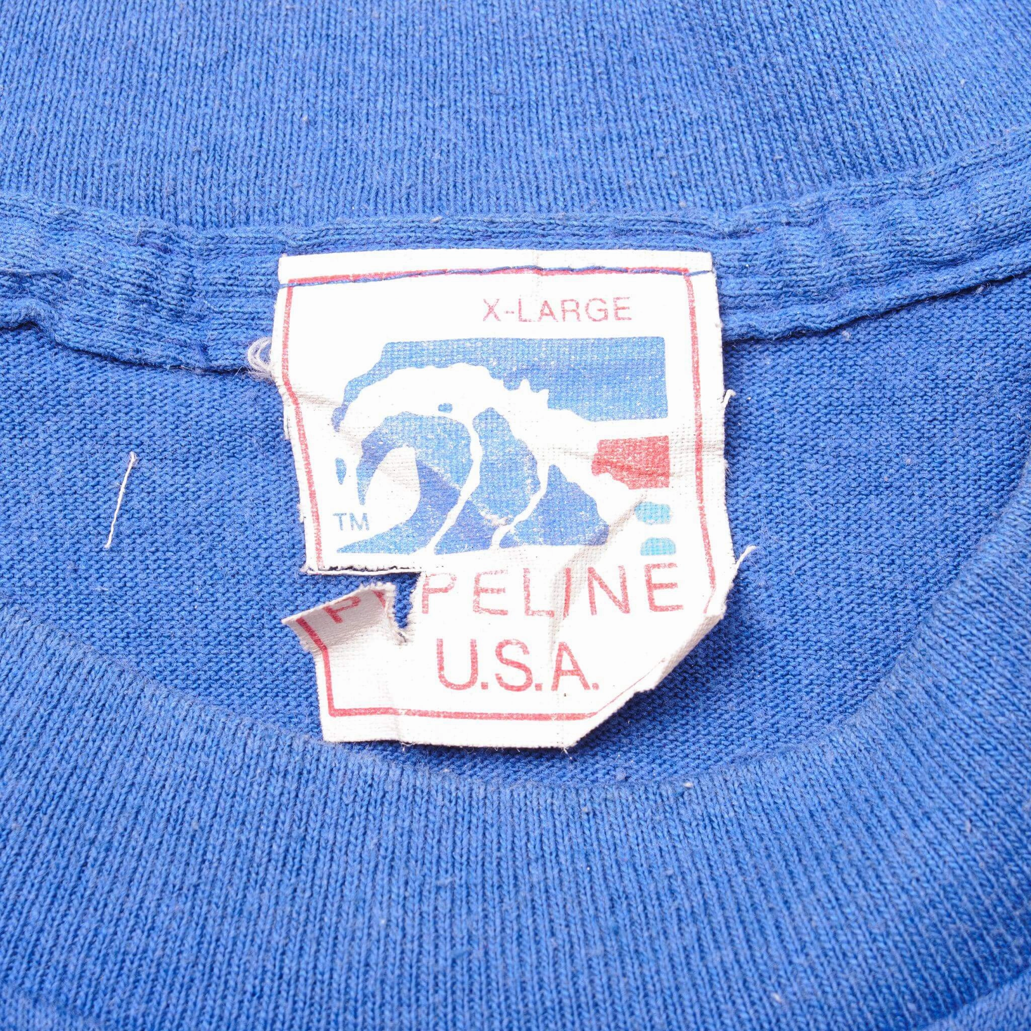 VINTAGE PIPELINE SURF TEE SHIRT SIZE LARGE MADE IN USA 1980s