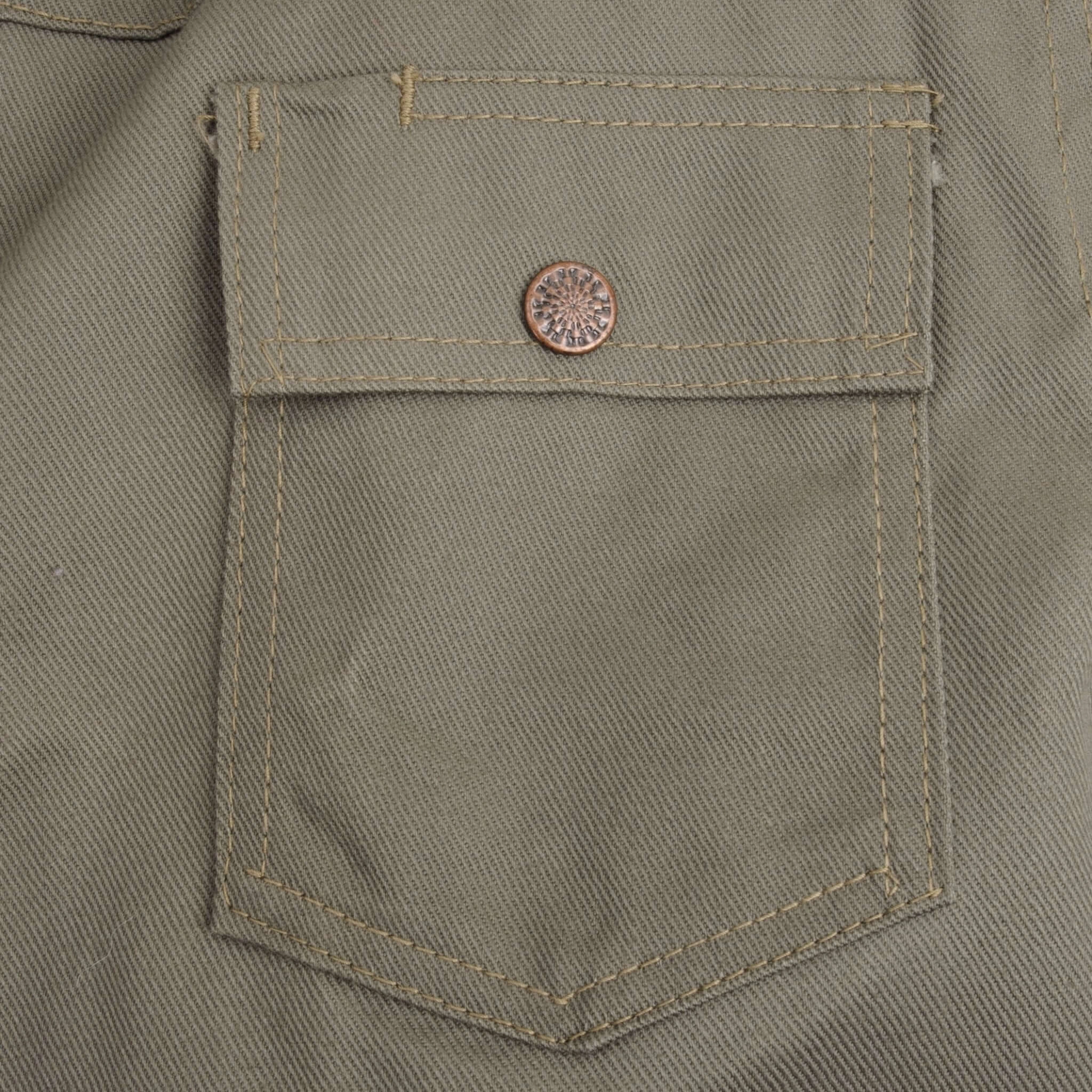 VINTAGE PLEATED 1960s DENIM JACKET SIZE 46 DEADSTOCK