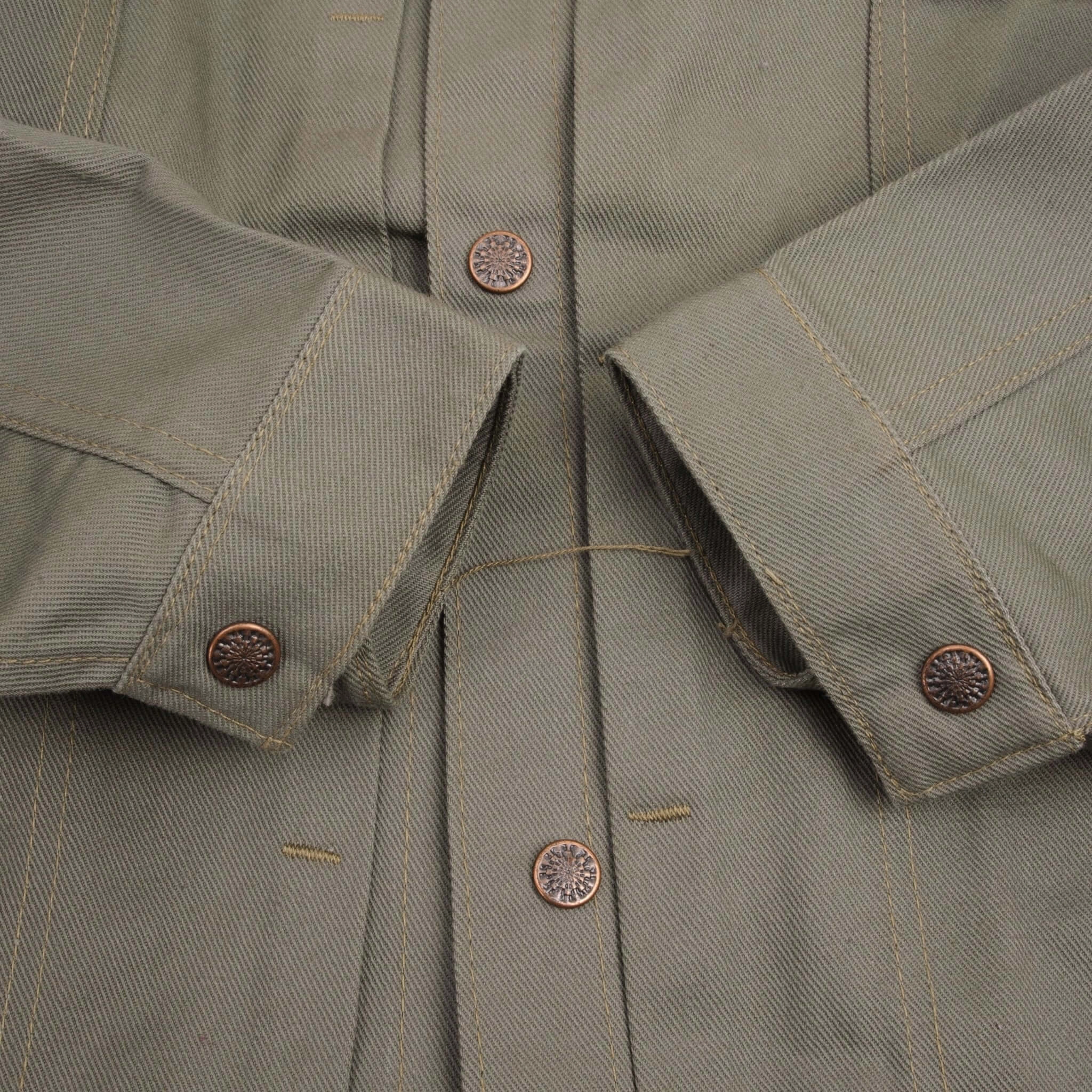 VINTAGE PLEATED 1960s DENIM JACKET SIZE 46 DEADSTOCK