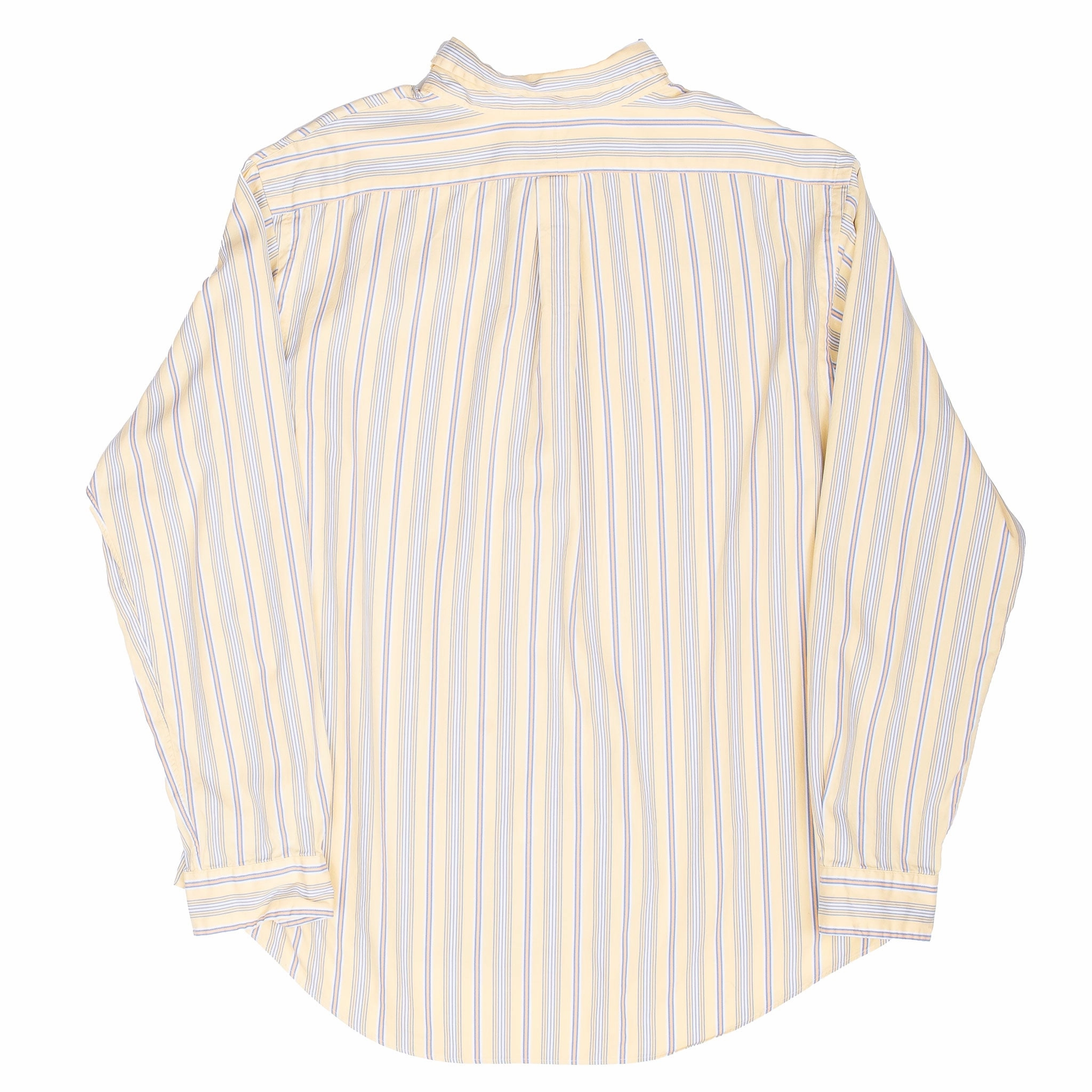 VINTAGE POLO ALPH LAUREN YELLOW STRIPED SHIRT 1990S XL