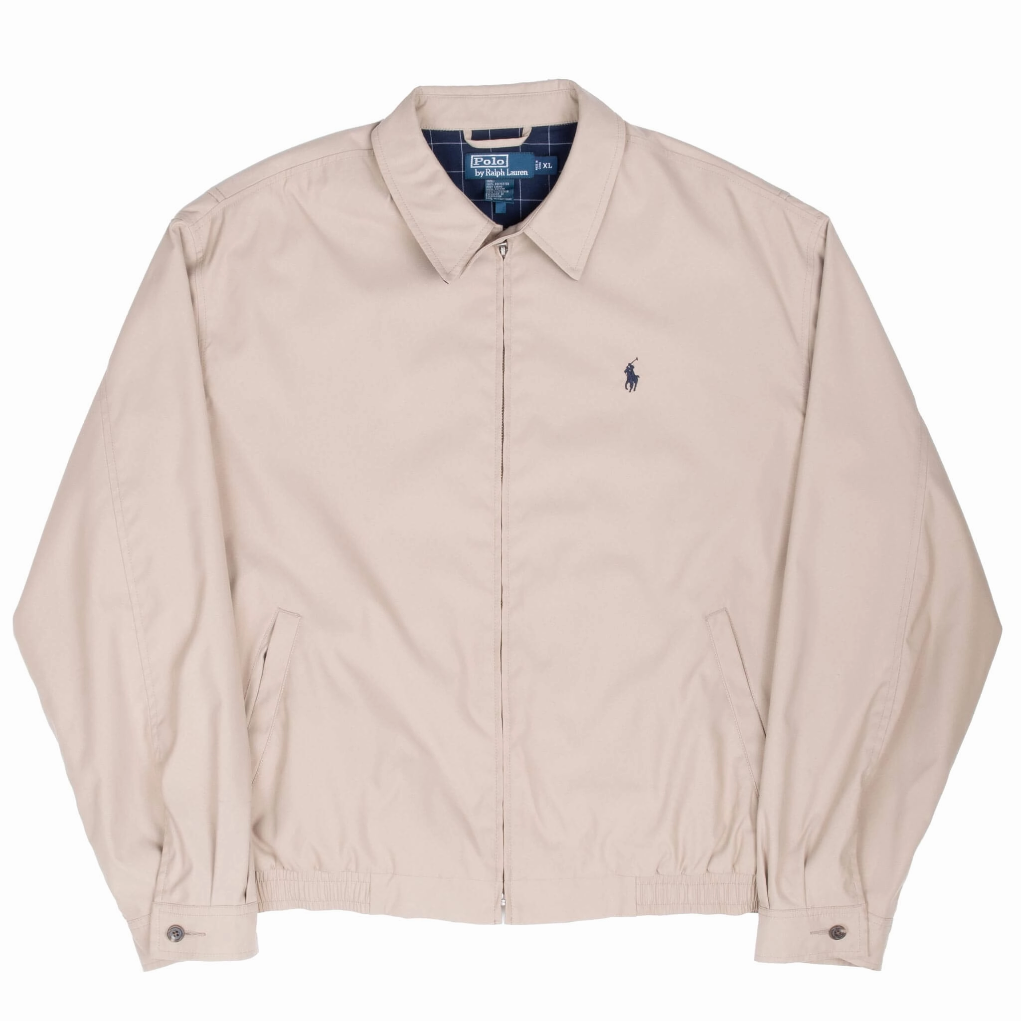 VINTAGE POLO RALPH LAUREN BEIGE HARRINGTON GOLF JACKET 1990S XL