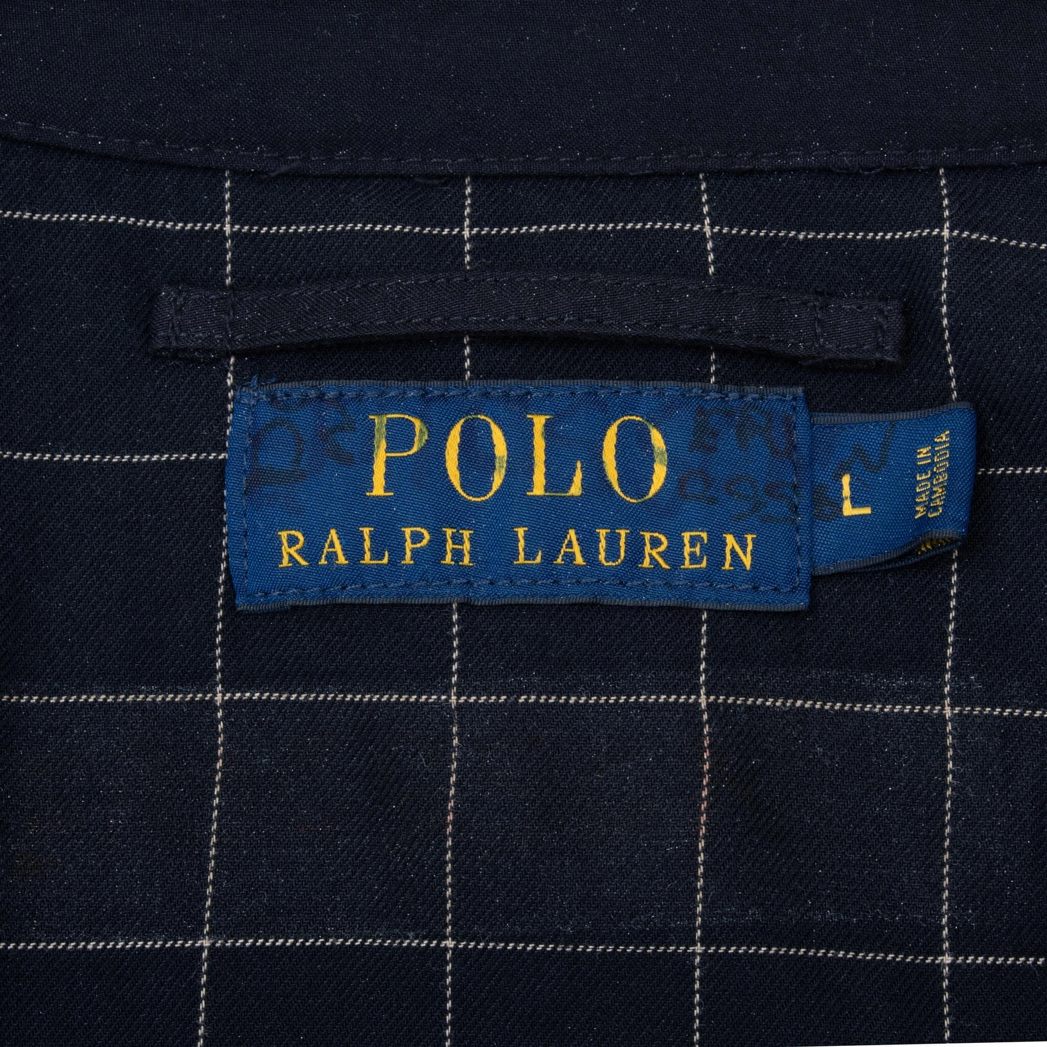 VINTAGE POLO RALPH LAUREN BLACK HARRINGTON GOLF JACKET LARGE