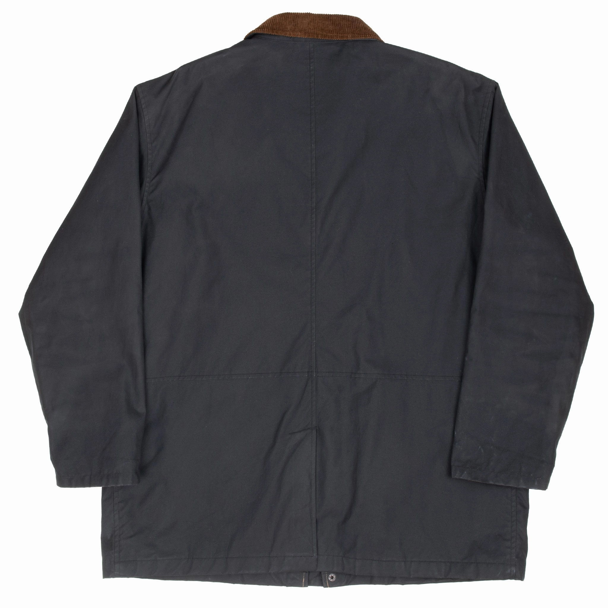 VINTAGE POLO RALPH LAUREN BLACK WAX FIELD COAT JACKET 1990S LARGE