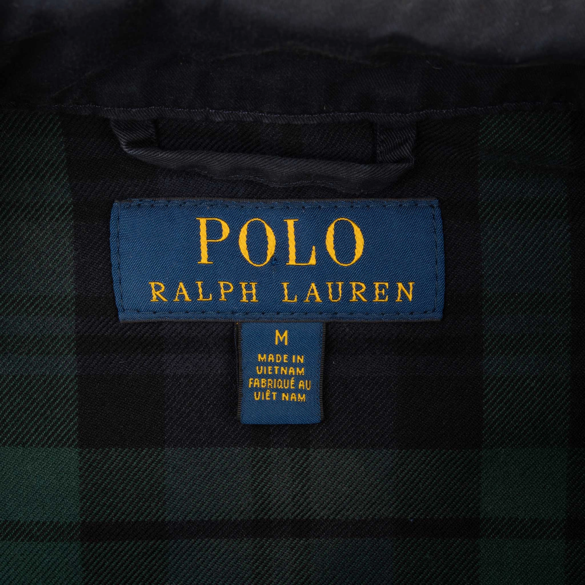 VINTAGE POLO RALPH LAUREN BLUE HARRINGTON GOLF JACKET 1990S SIZE MEDIUM