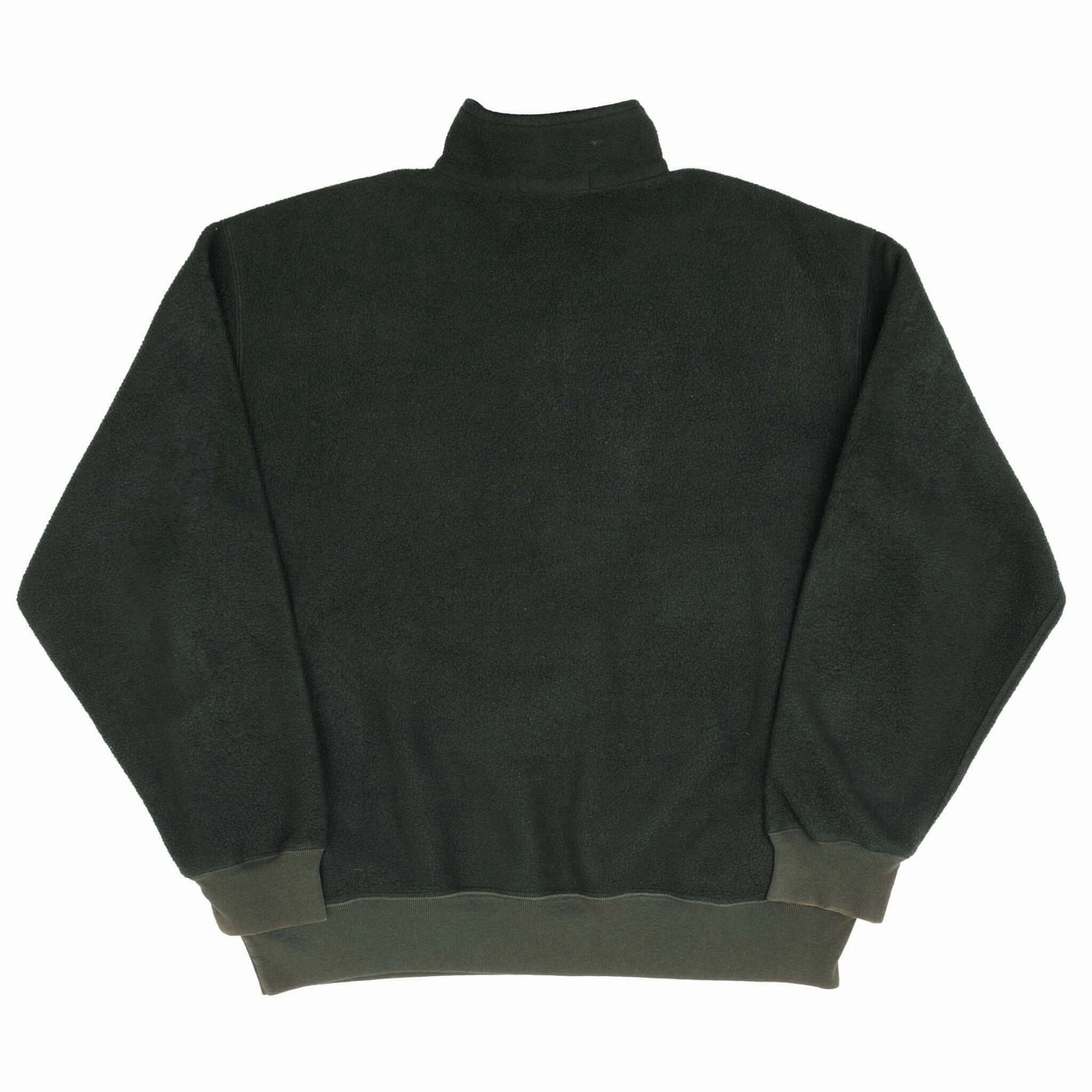 VINTAGE POLO RALPH LAUREN GREEN QUARTER ZIP FLEECE PULLOVER JACKET 1990S LARGE