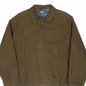 VINTAGE POLO RALPH LAUREN OLIVE GREEN HARRINGTON GOLF JACKET 1990S XL