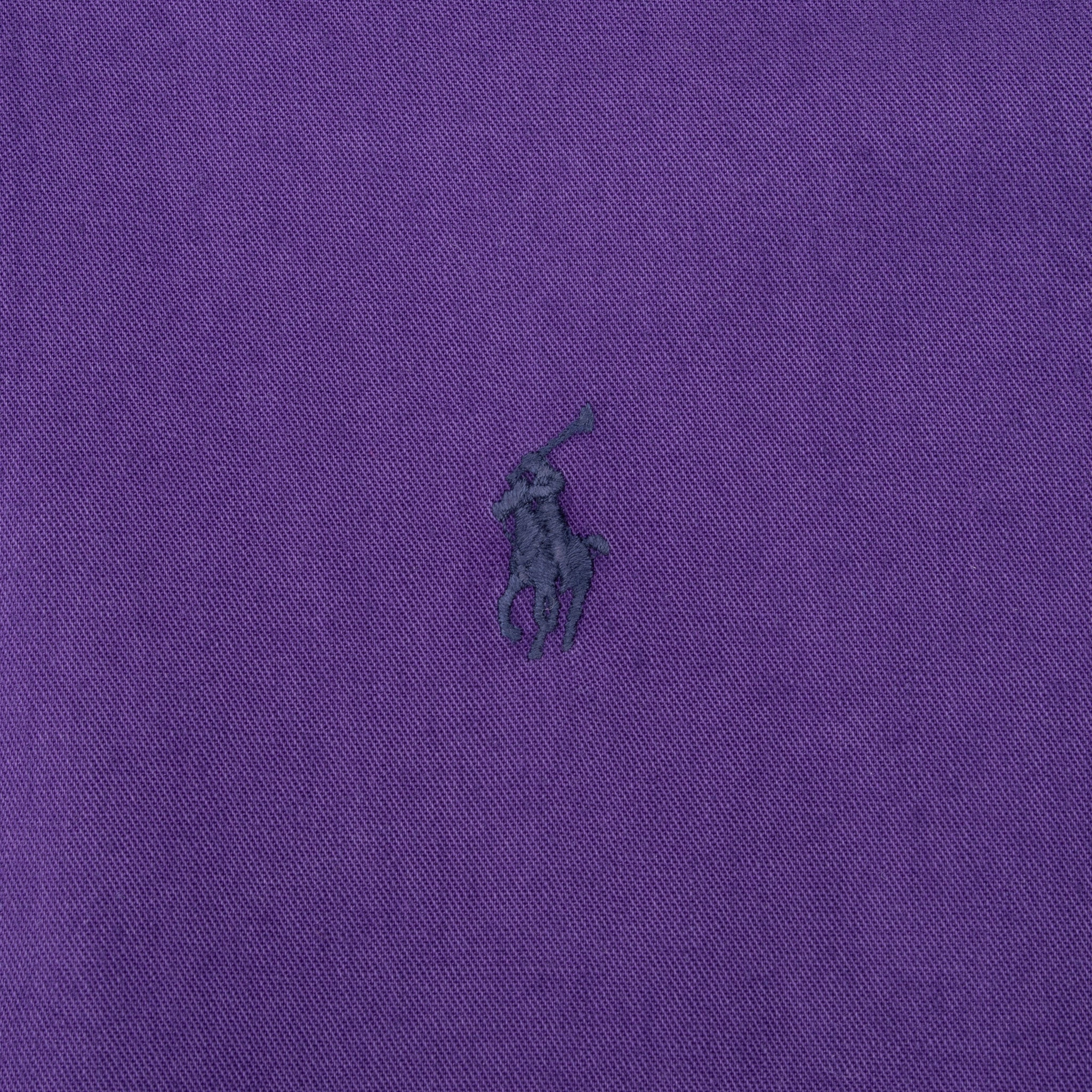 VINTAGE POLO RALPH LAUREN PURPLE SHIRT 1990S LARGE
