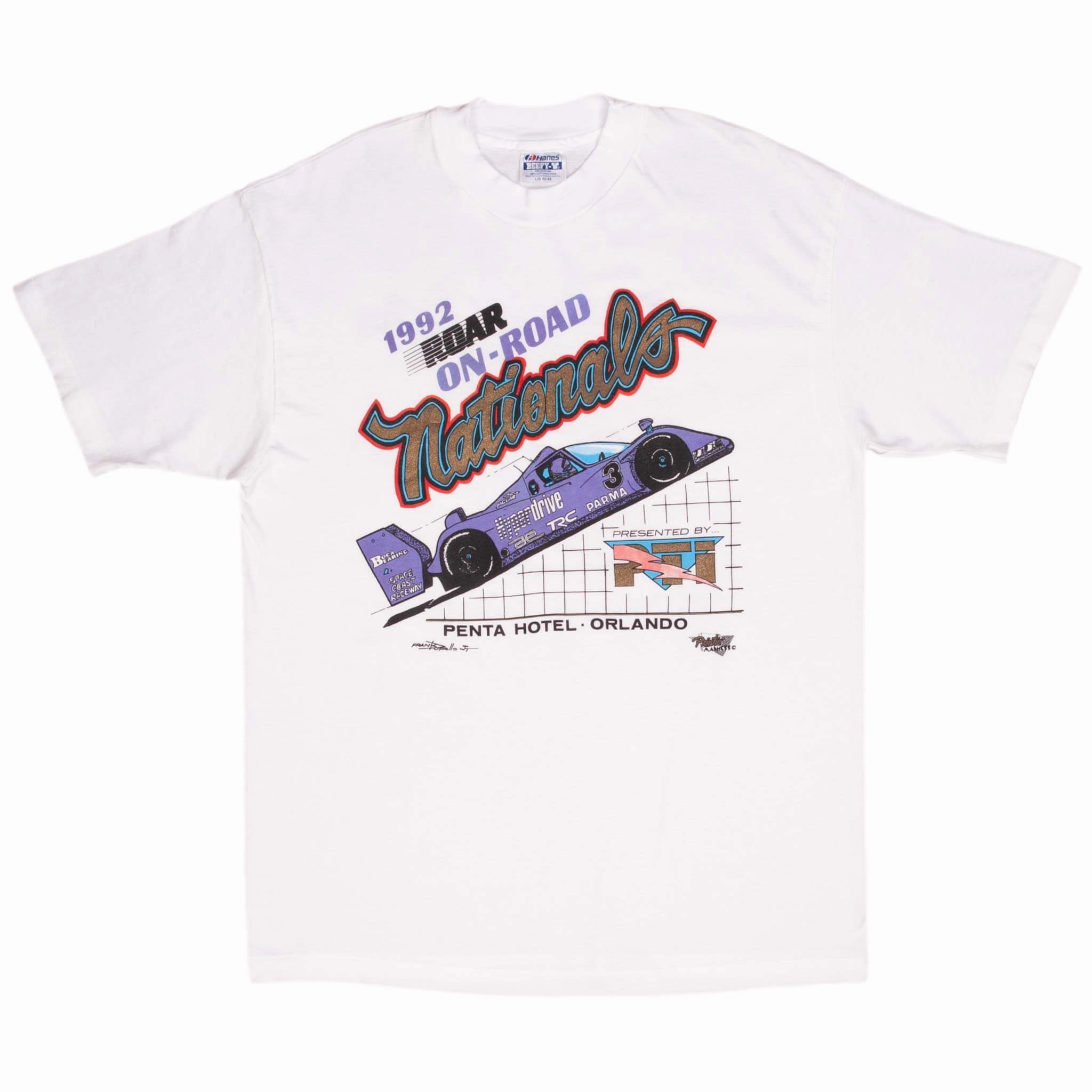 VINTAGE PTI RACING NATIONALS JAGUAR 1992 TEE SHIRT LARGE MADE IN USA