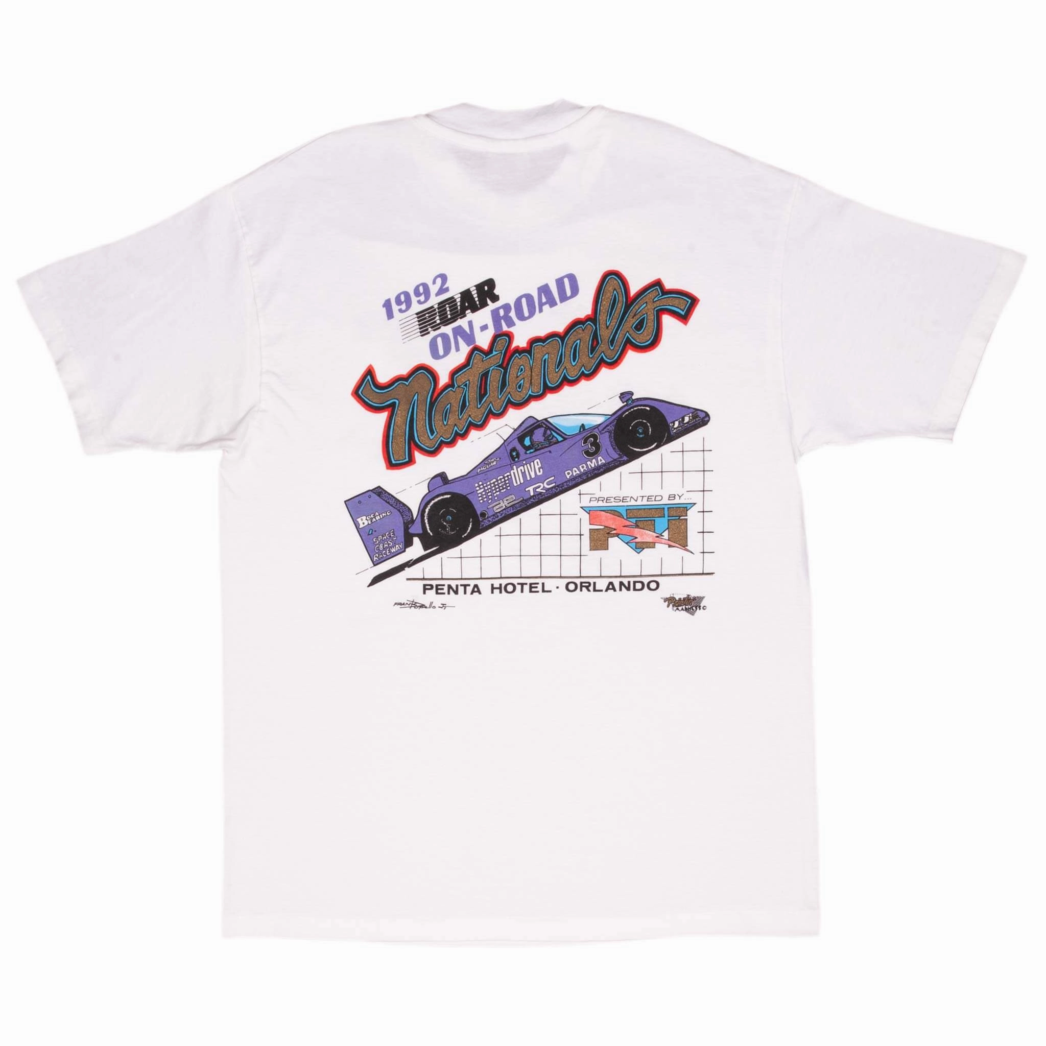 VINTAGE PTI RACING NATIONALS JAGUAR 1992 TEE SHIRT LARGE MADE IN USA
