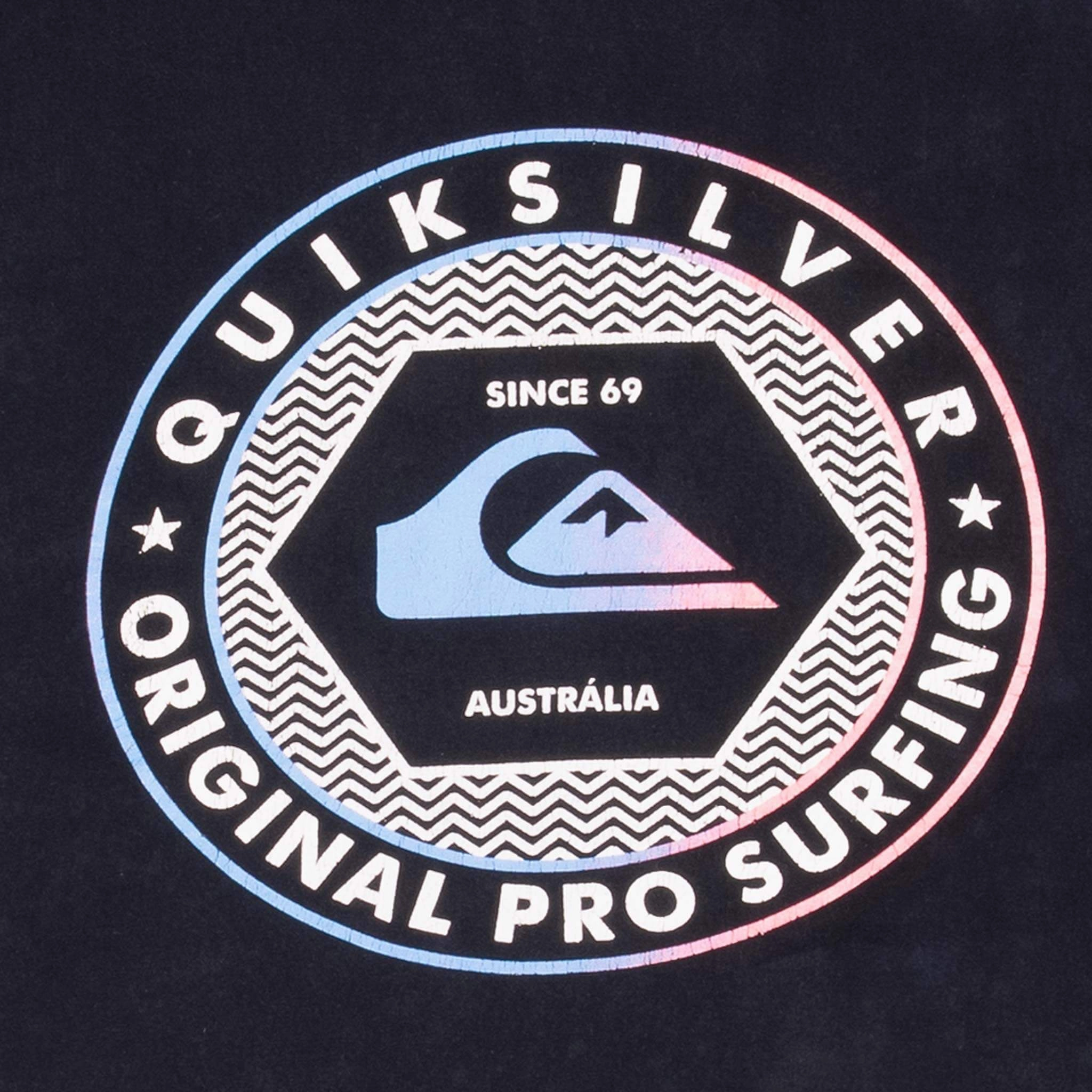 VINTAGE QUICKSILVER AUSTRALIA BLACK TEE SHIRT 2000S LARGE