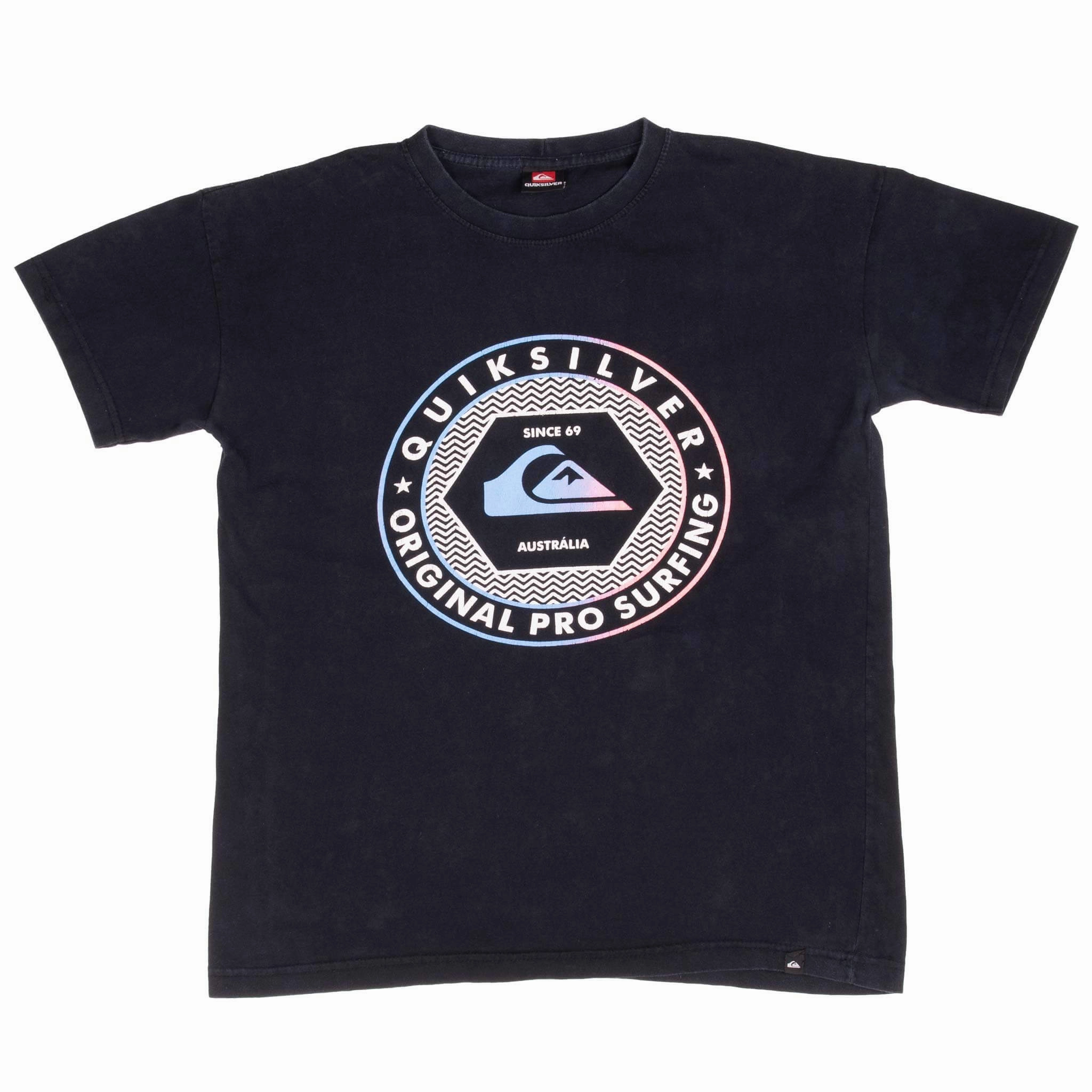 VINTAGE QUICKSILVER AUSTRALIA BLACK TEE SHIRT 2000S LARGE