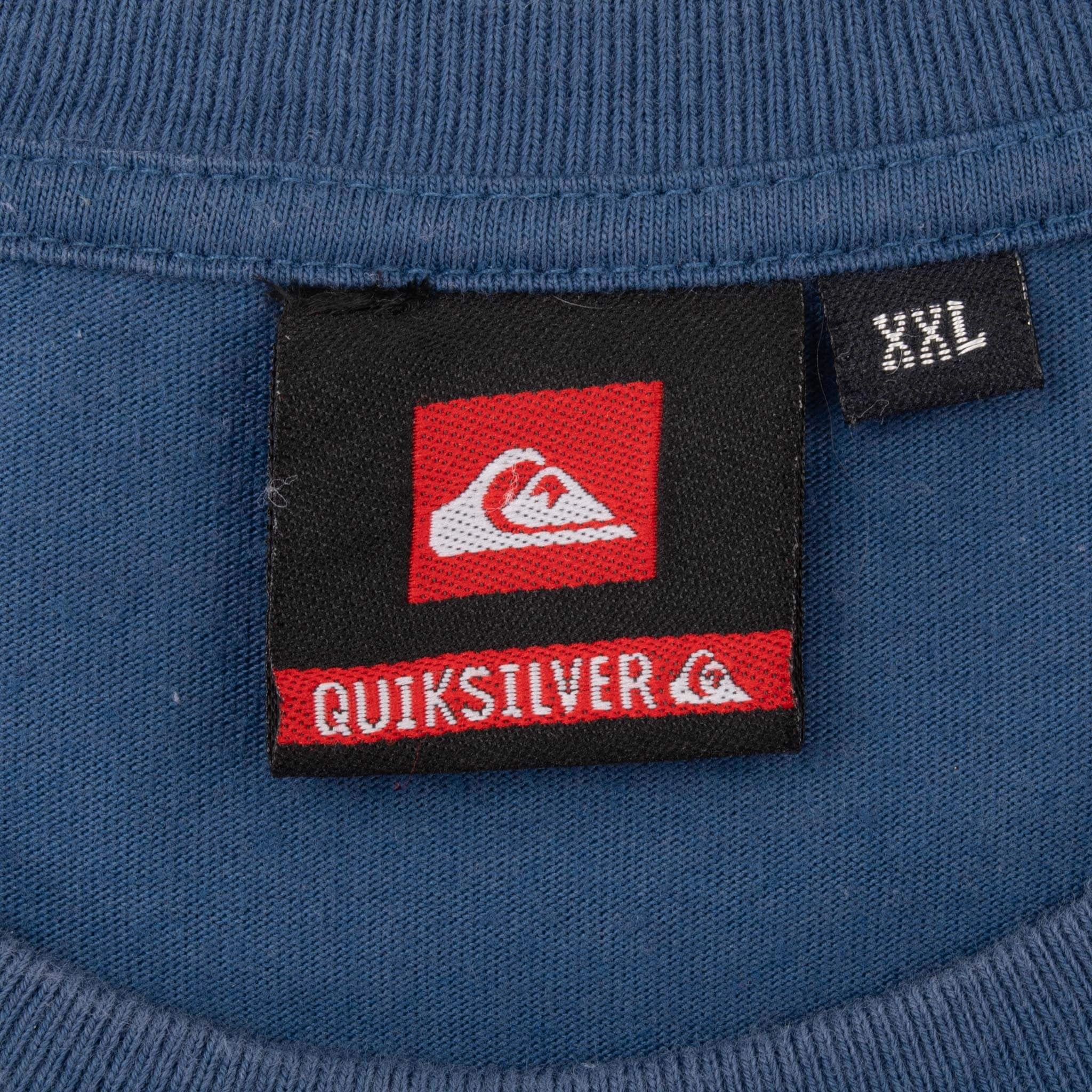 VINTAGE QUICKSILVER BLUE SURF TEE SHIRT 2000S LARGE