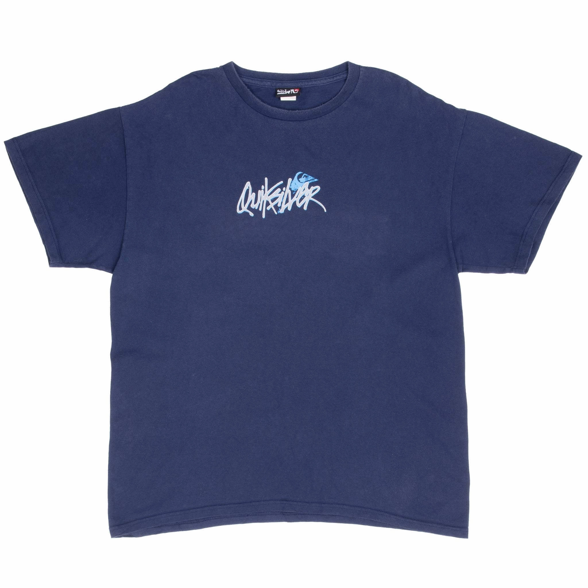VINTAGE QUICKSILVER BLUE SURF TEE SHIRT 2000S LARGE