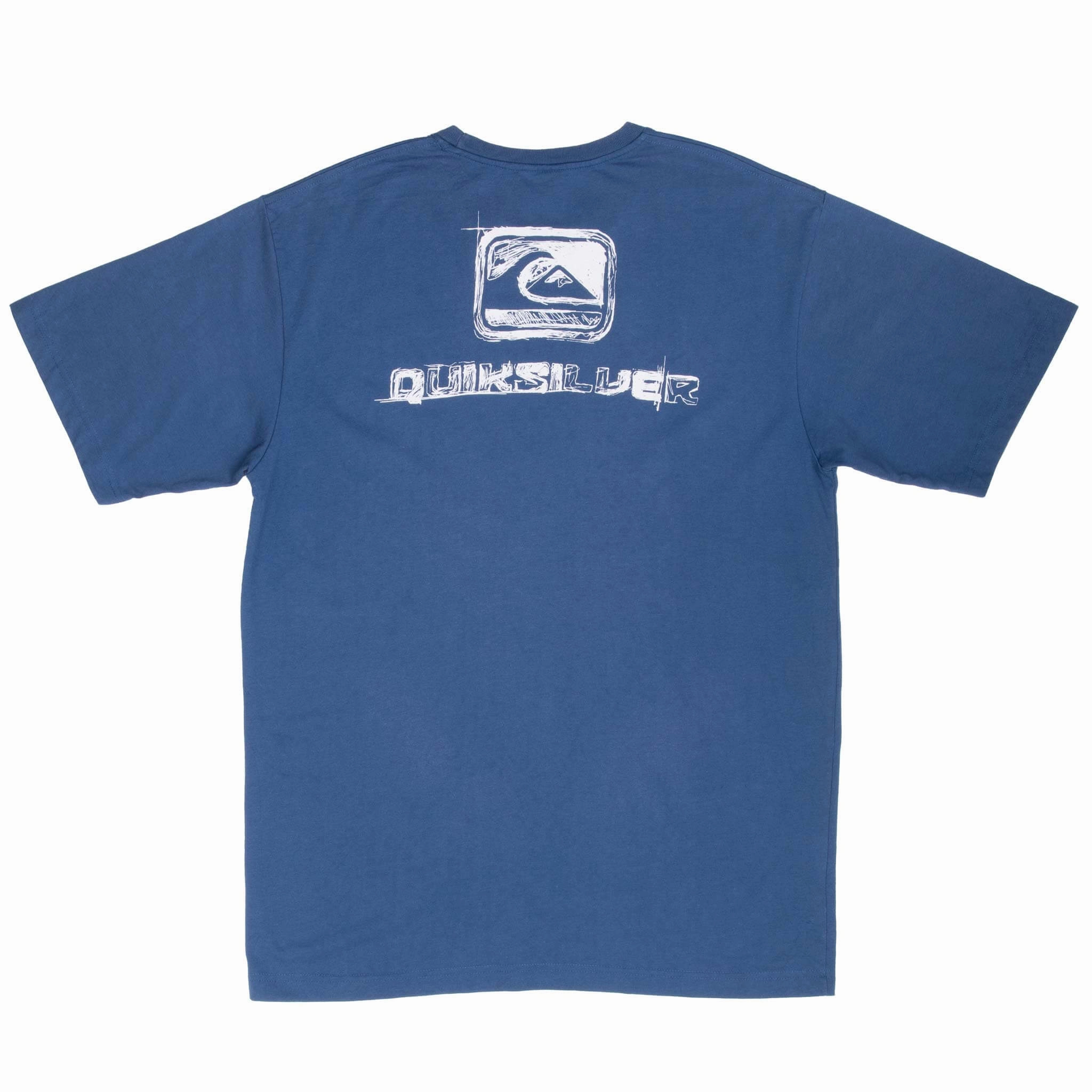 VINTAGE QUICKSILVER BLUE SURF TEE SHIRT 2000S LARGE