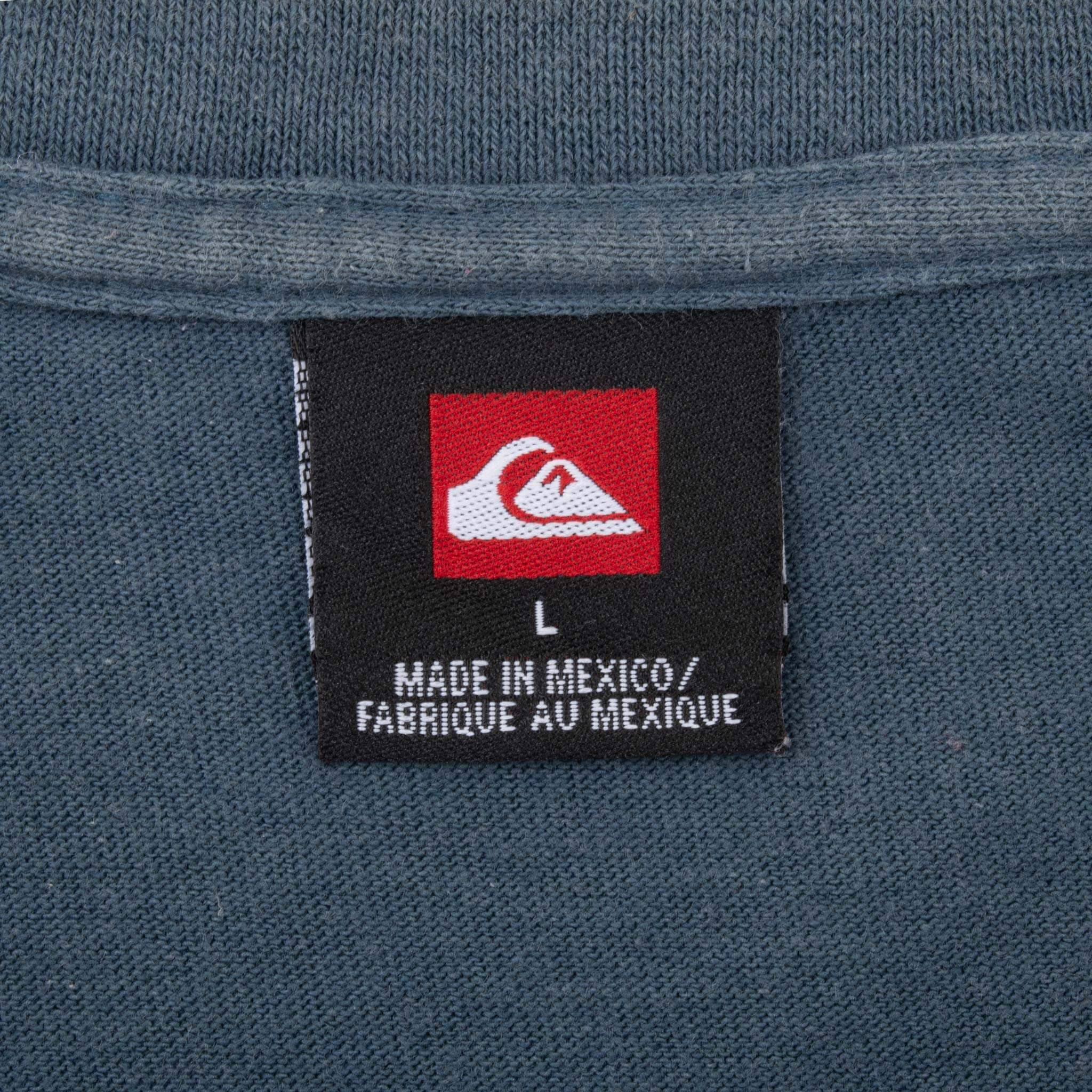 VINTAGE QUICKSILVER HAWAII GREY SURF TEE SHIRT 2000S LARGE