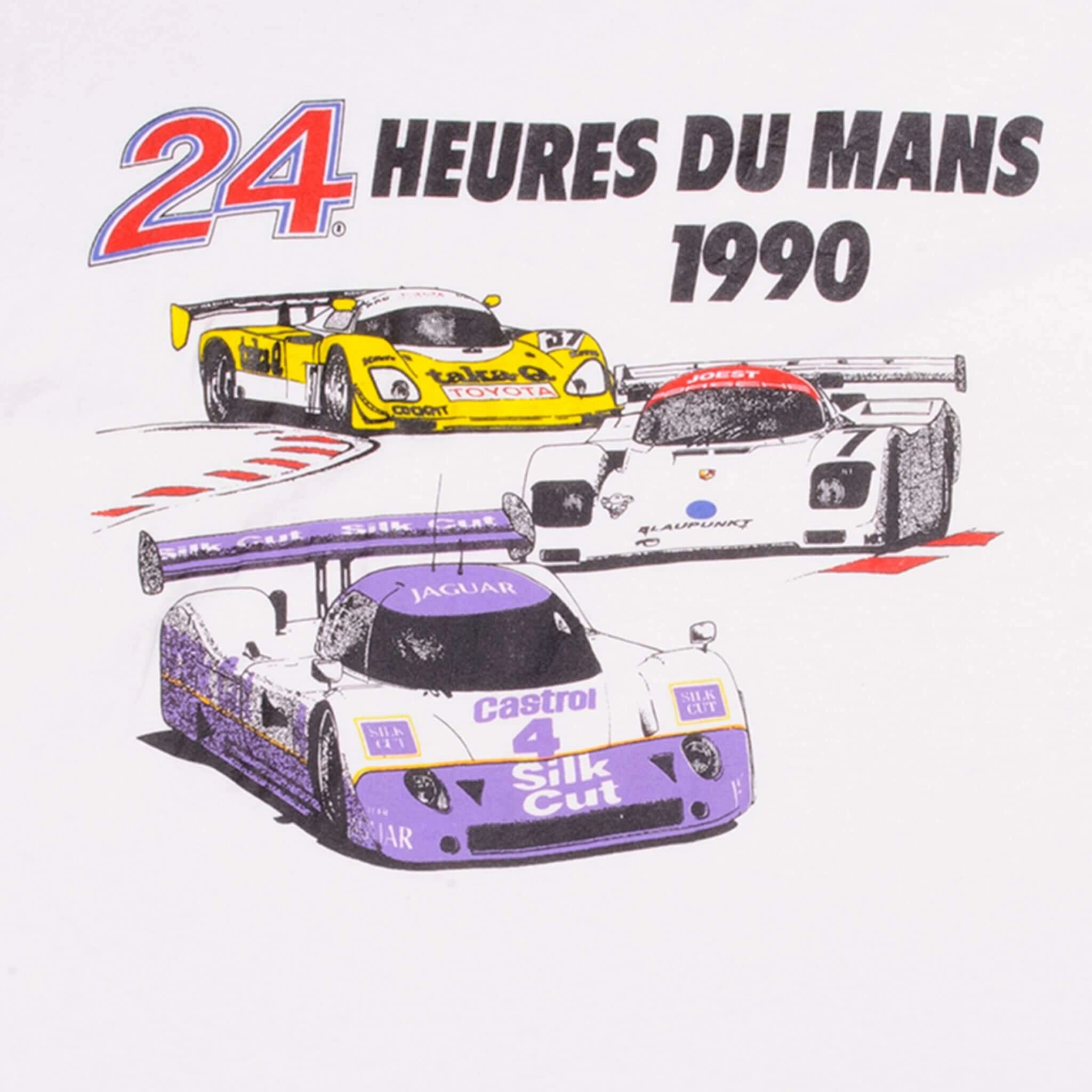 VINTAGE RACING 24 HEURES DU MANS 1990 TEE SHIRT SIZE MEDIUM MADE IN ITALY