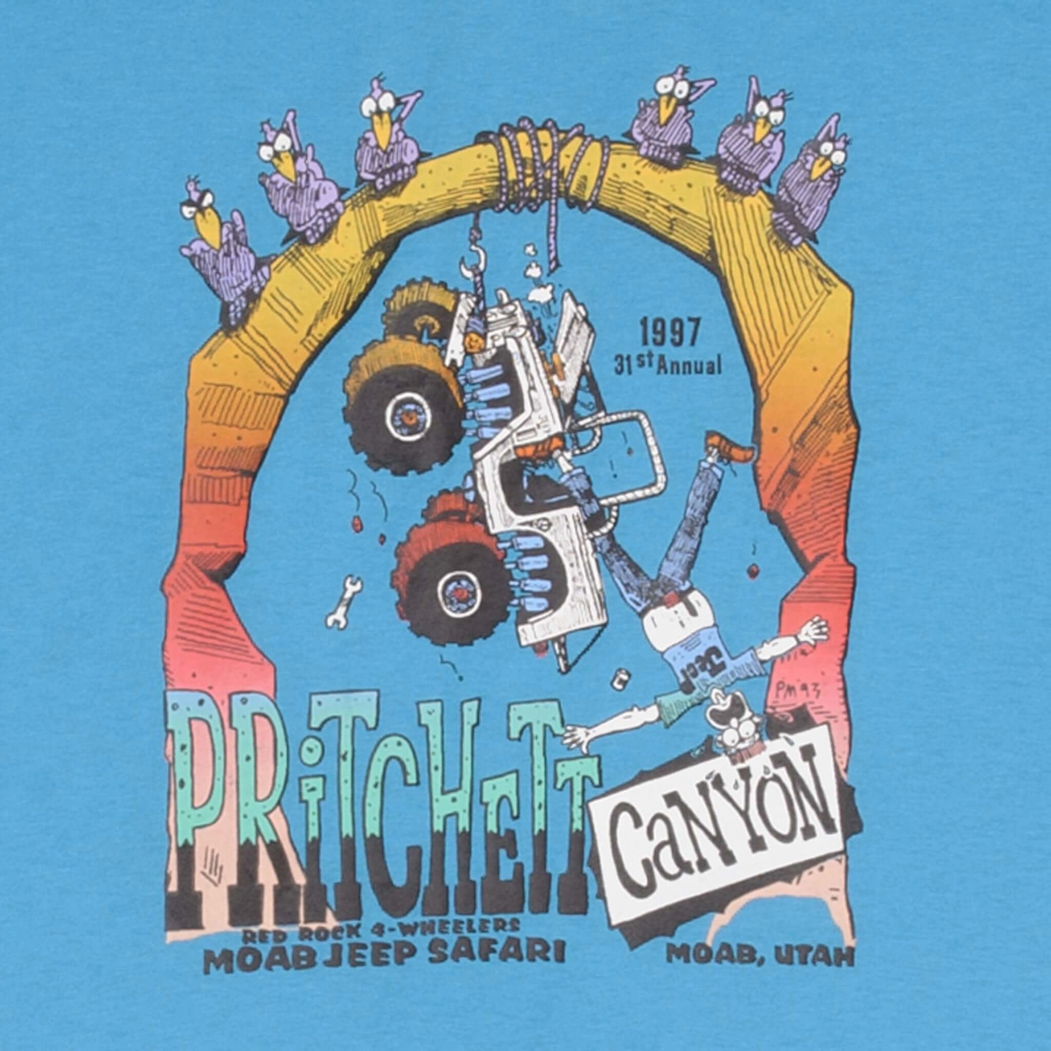 VINTAGE RACING 31ST ANNUAL MOAB JEEP SAFARI 1997 TEE SHIRT SIZE LARGE