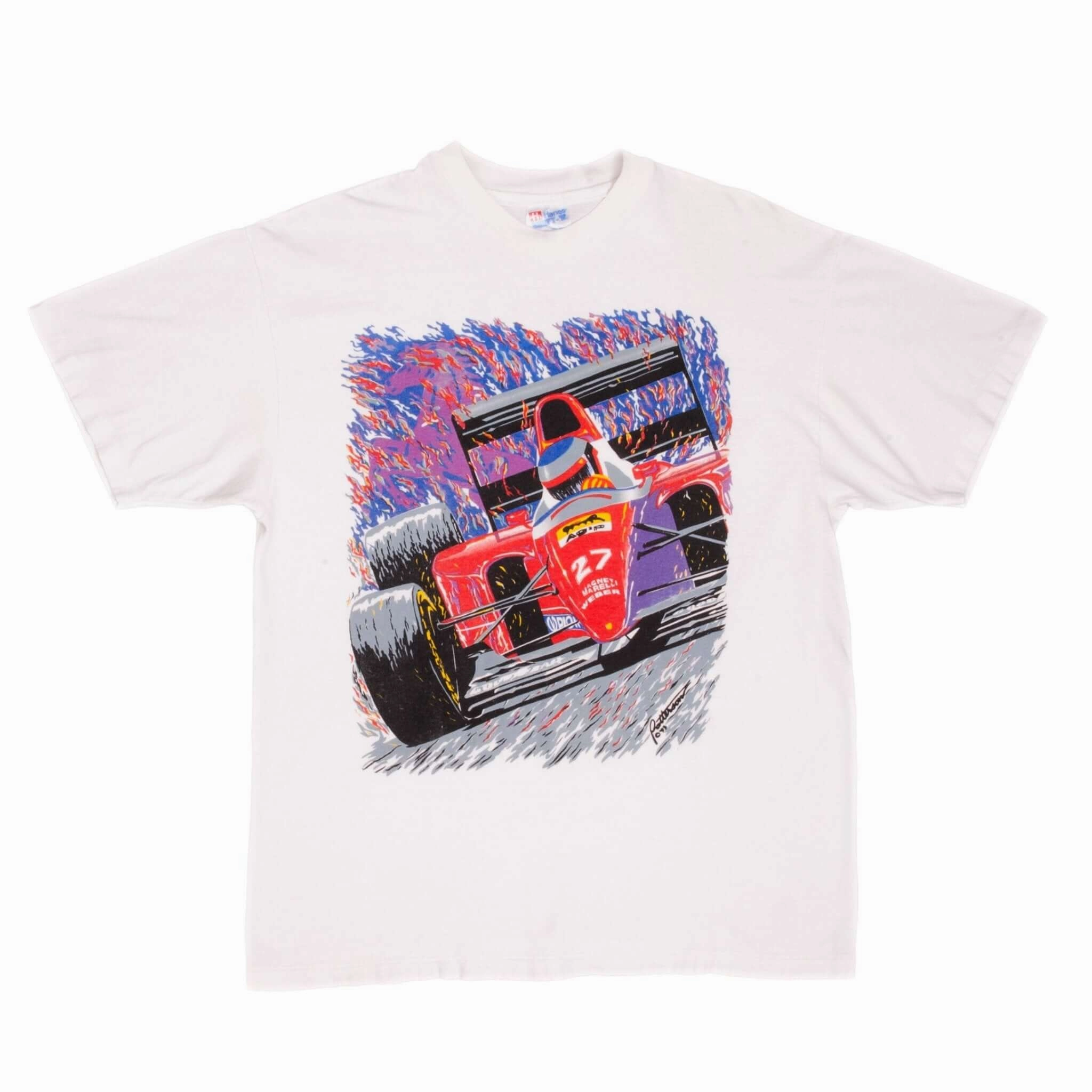 VINTAGE RACING F1 1993 WORLD CHAMPIONSHIP TEE SHIRT LARGE MADE IN USA