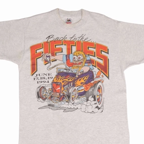 VINTAGE RACING ROADSTERS BACK THE 50S 1994 TEE SHIRT SIZE MEDIUM MADE IN USA