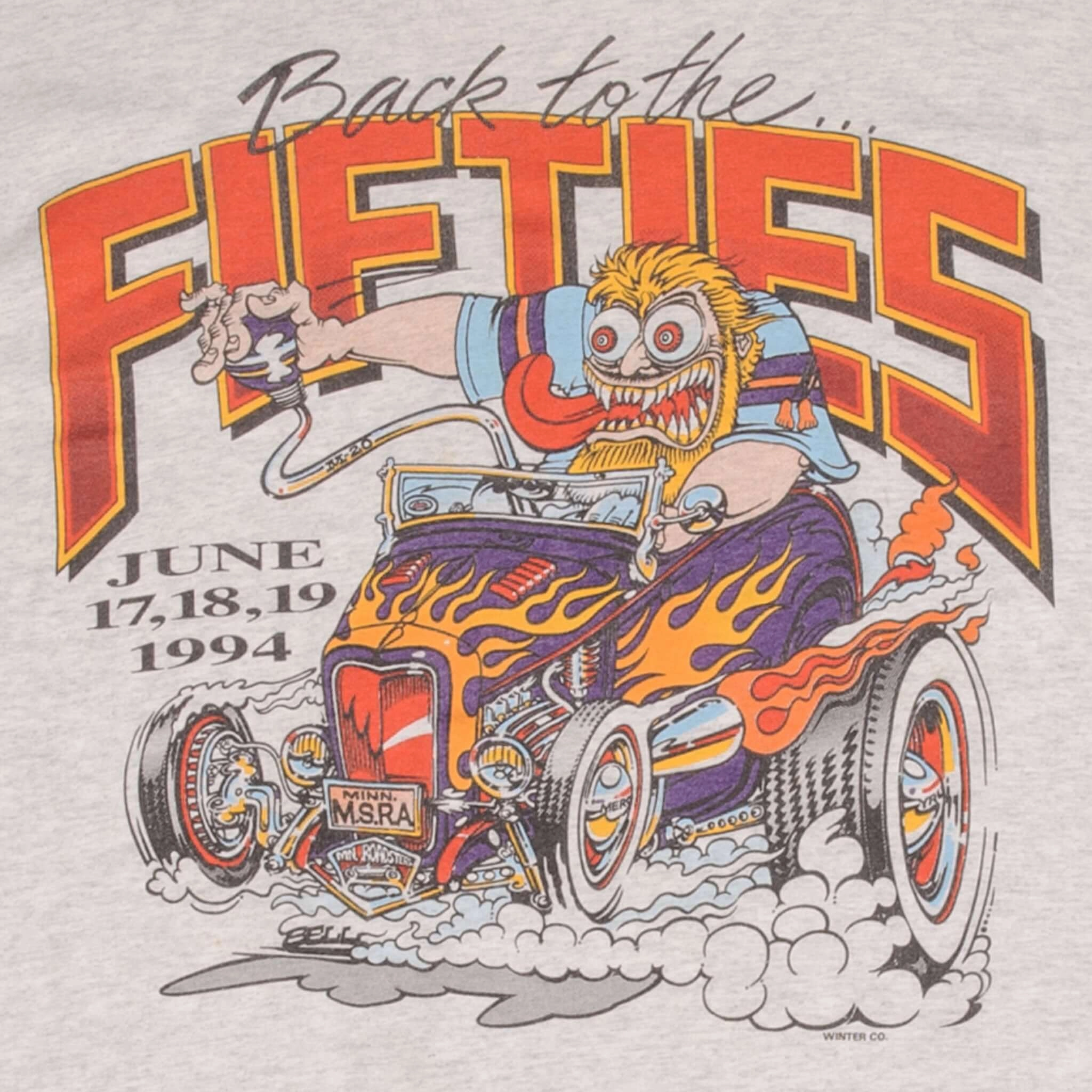 VINTAGE RACING ROADSTERS BACK THE 50S 1994 TEE SHIRT SIZE MEDIUM MADE IN USA