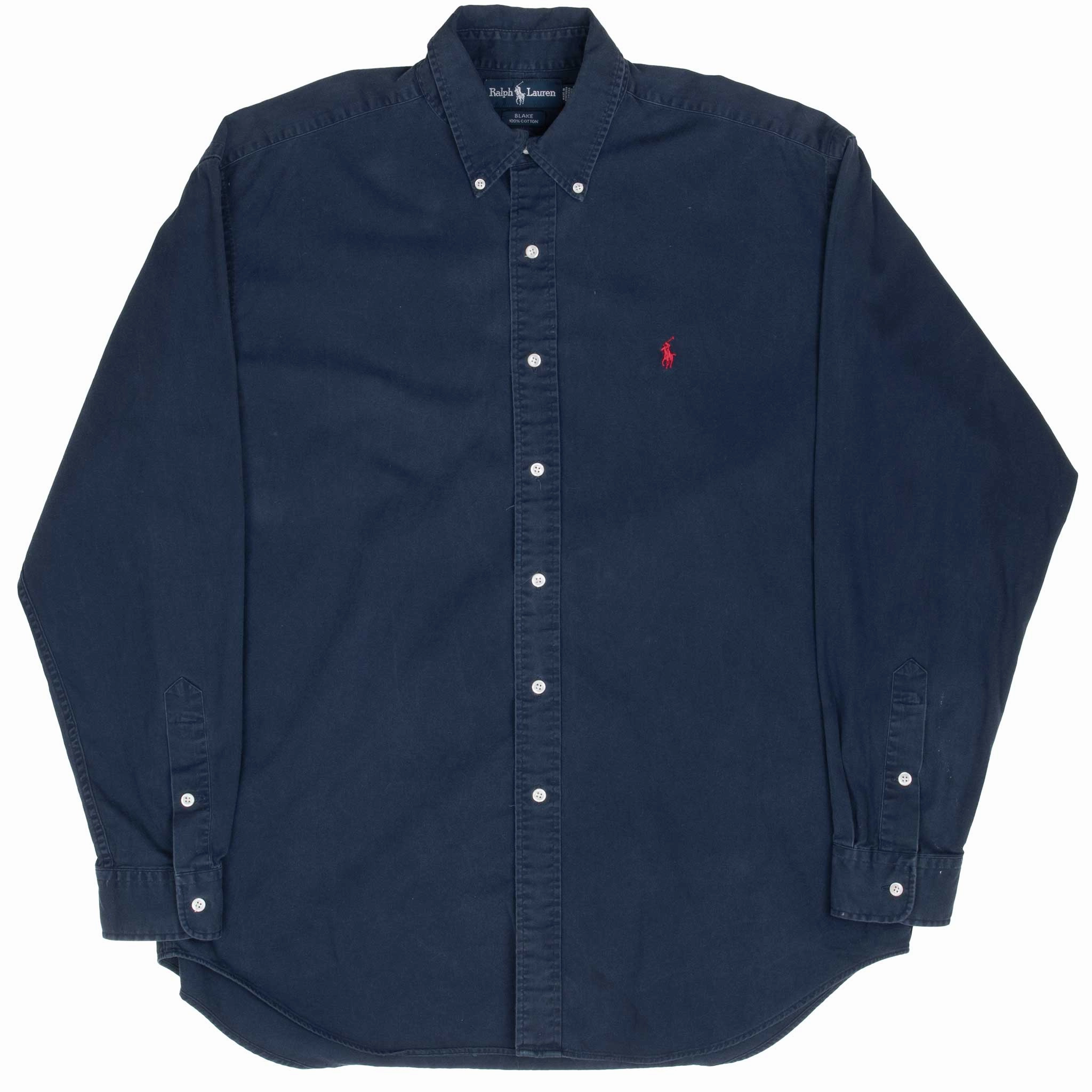VINTAGE RALPH LAUREN BLUE SHIRT 1990S SIZE LARGE MADE IN USA