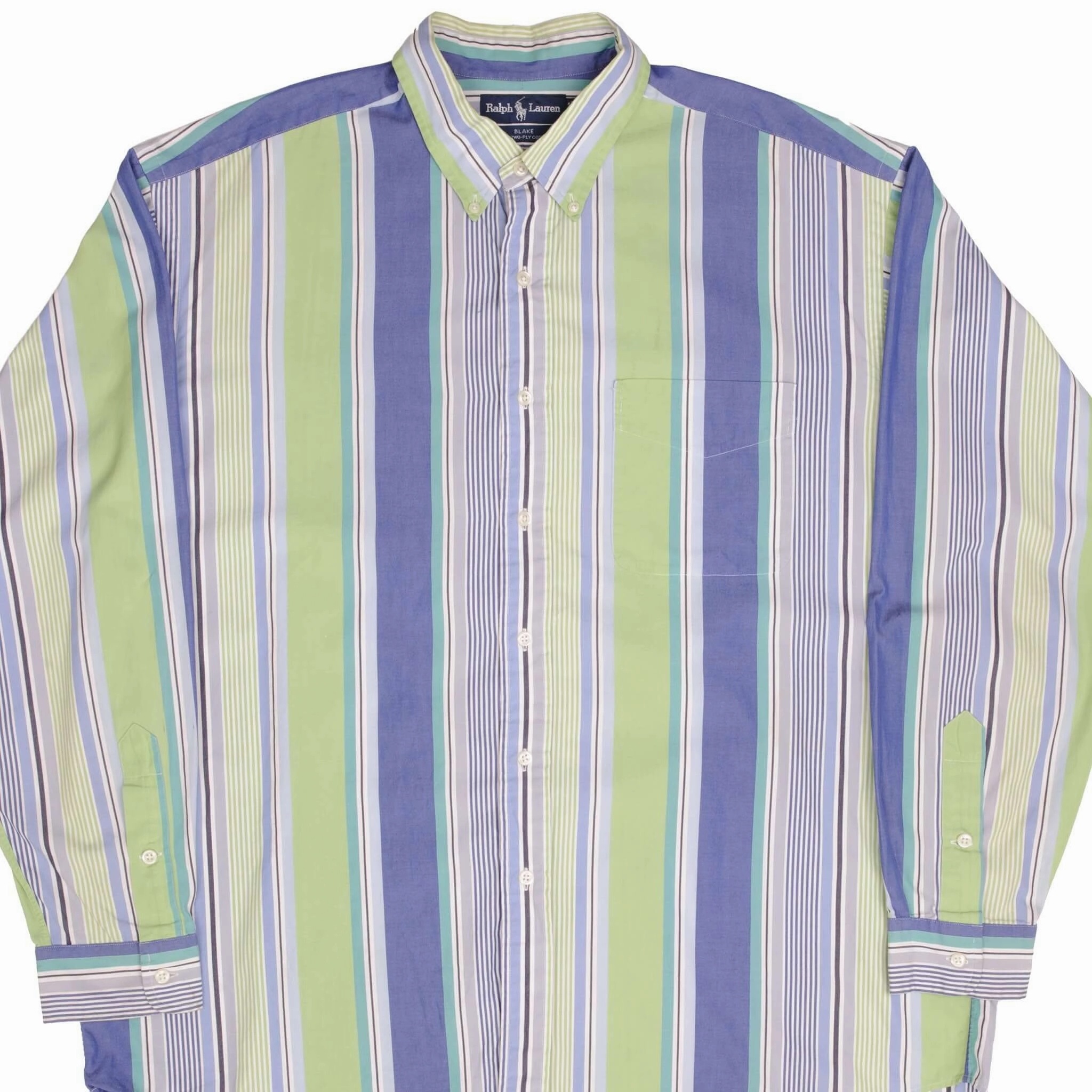 VINTAGE RALPH LAUREN CLASSIC STRIPED POCKET SHIRT 1990S SIZE XL