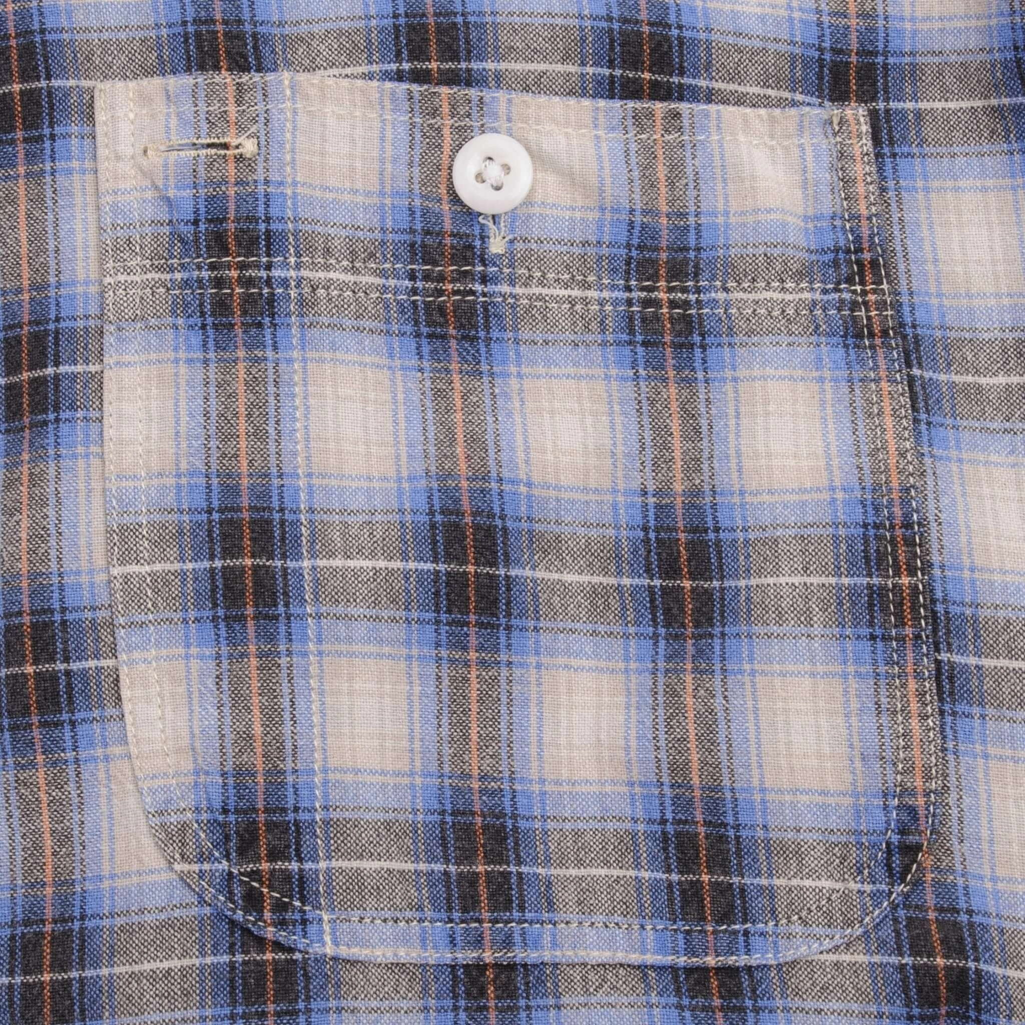 VINTAGE RALPH LAUREN DOUBLE R SQUARED POCKET FLANNEL SHIRT 1990S SIZE MEDIUM