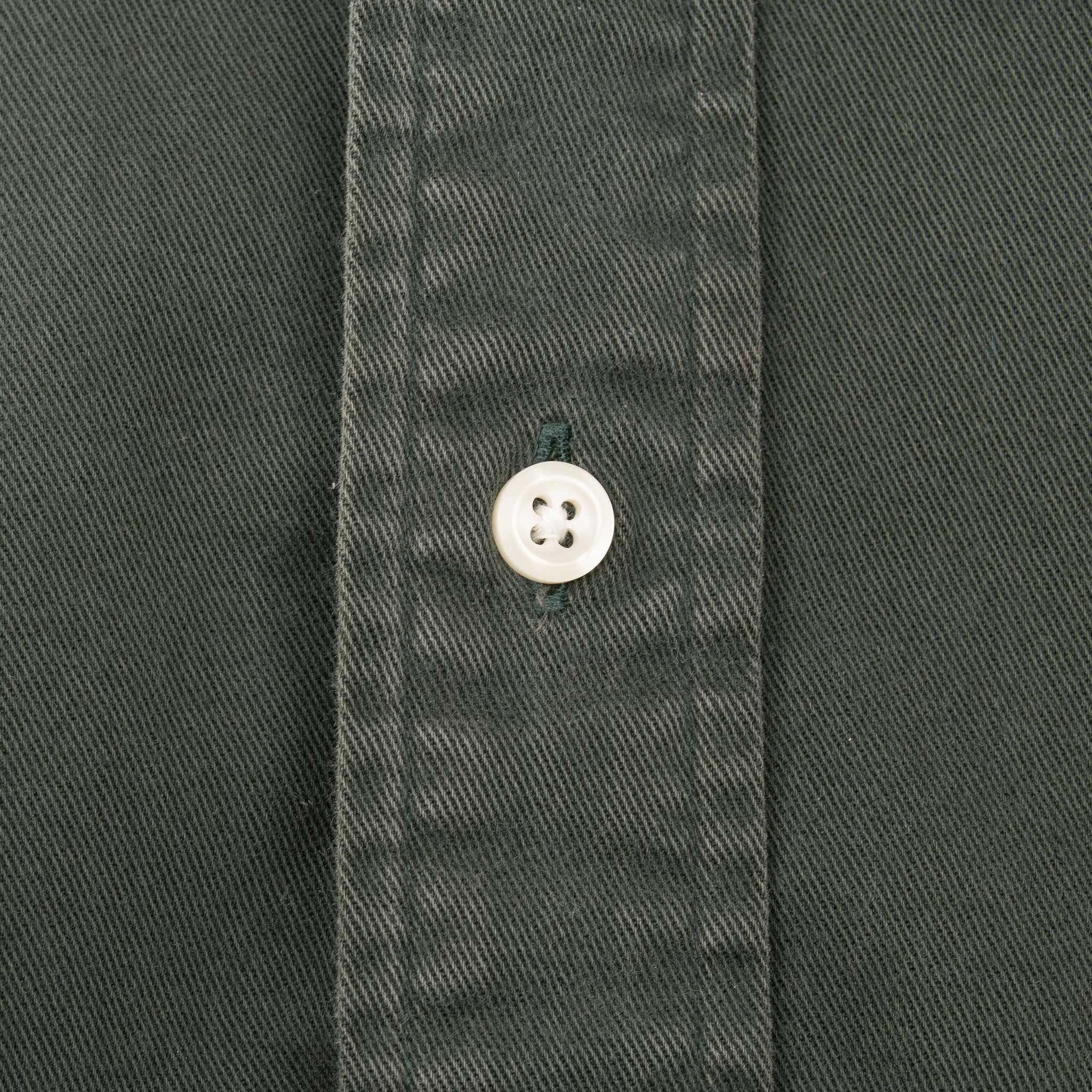 VINTAGE RALPH LAUREN GREEN BUTTON SHIRT 1990S XL