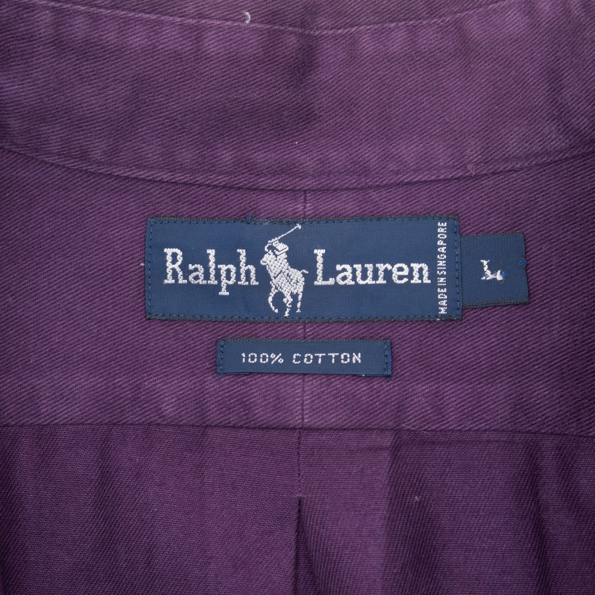 VINTAGE RALPH LAUREN PURPLE SHIRT 1990S SIZE LARGE