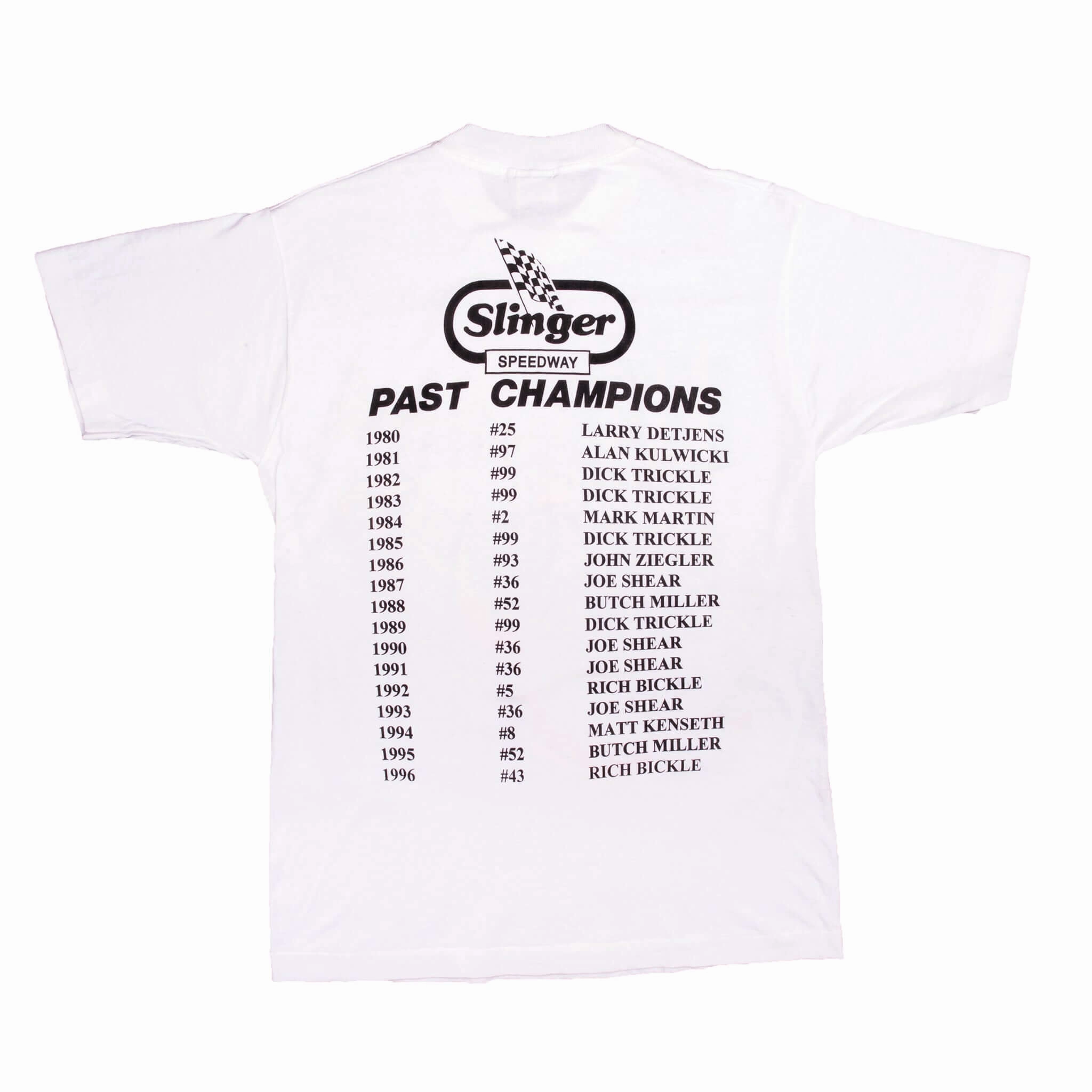 VINTAGE SIGNED NASCAR 18TH ANNUAL NATIONALS 1997 TEE SHIRT MEDIUM MADE IN USA