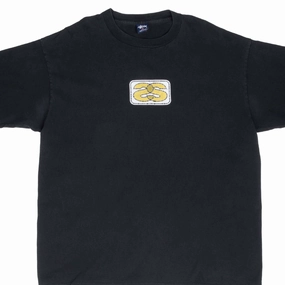 VINTAGE STUSSY BLACK TEE SHIRT 1990S 2XL MADE IN USA