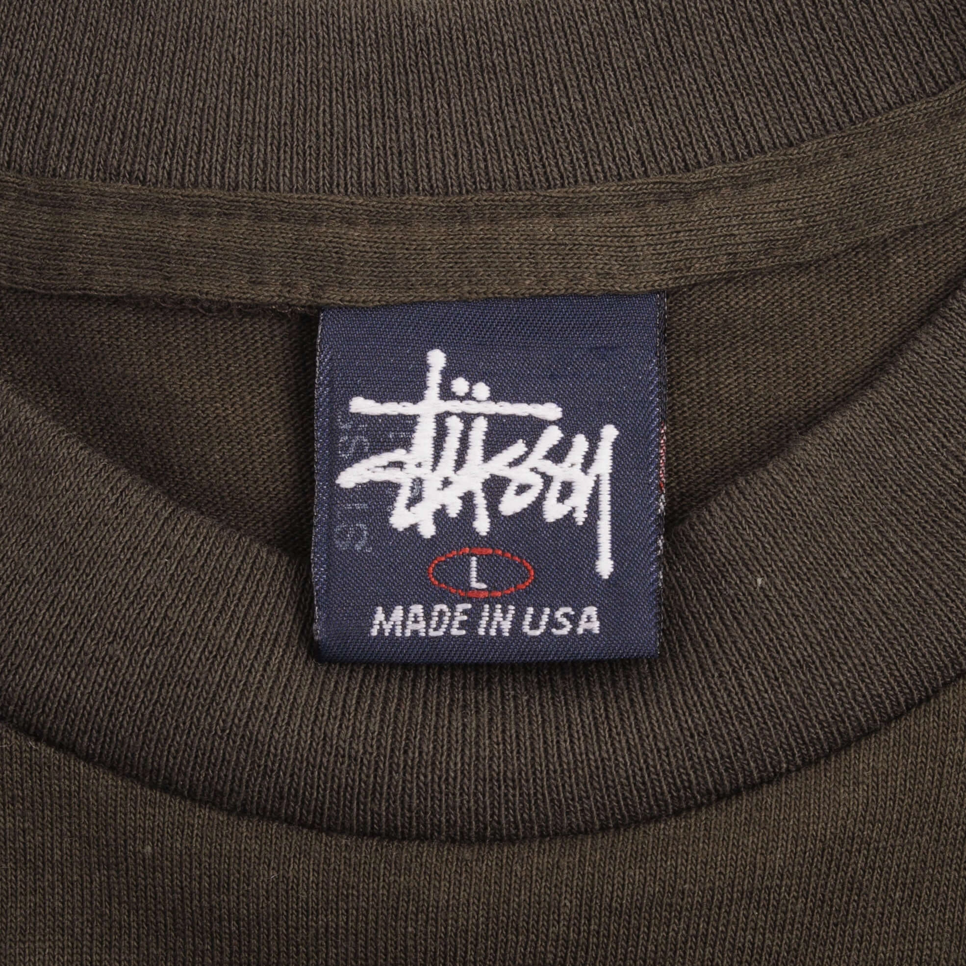 VINTAGE STUSSY DRAGON TEE SHIRT 1990S SIZE LARGE MADE IN USA
