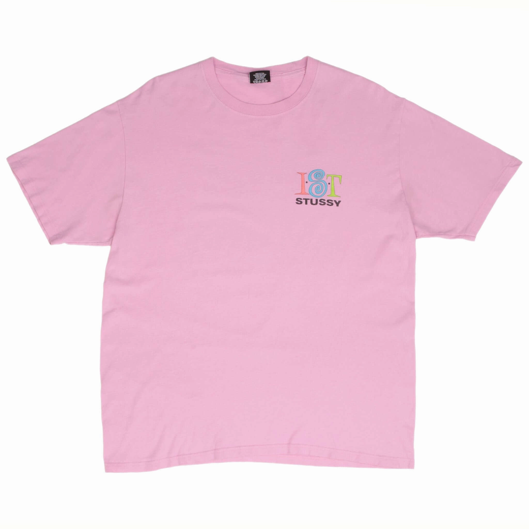 VINTAGE STUSSY INTERNATIONAL TRIBE PINK TEE SHIRT 2000S SIZE LARGE