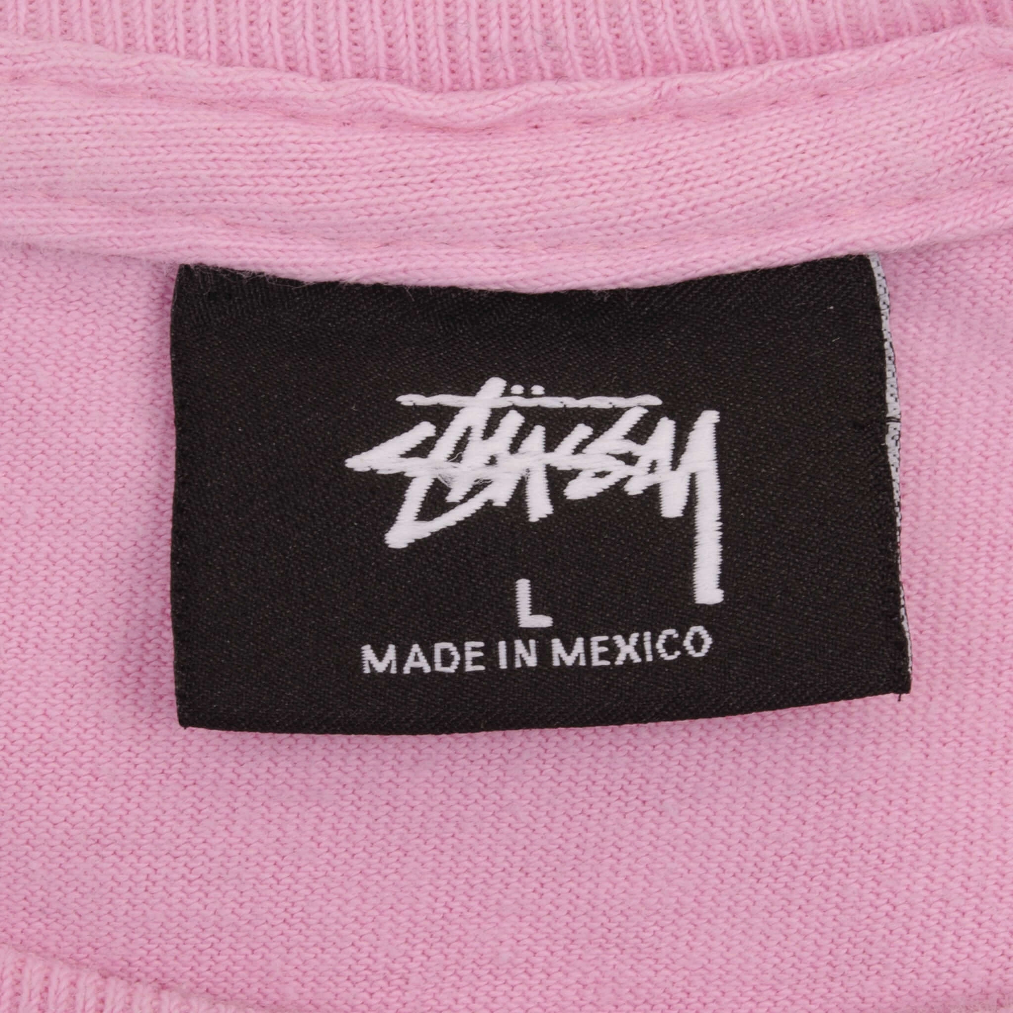 VINTAGE STUSSY INTERNATIONAL TRIBE PINK TEE SHIRT 2000S SIZE LARGE