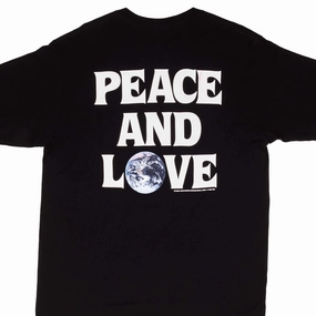 VINTAGE STUSSY PEACE AND LOVE TEE SHIRT SIZE LARGE