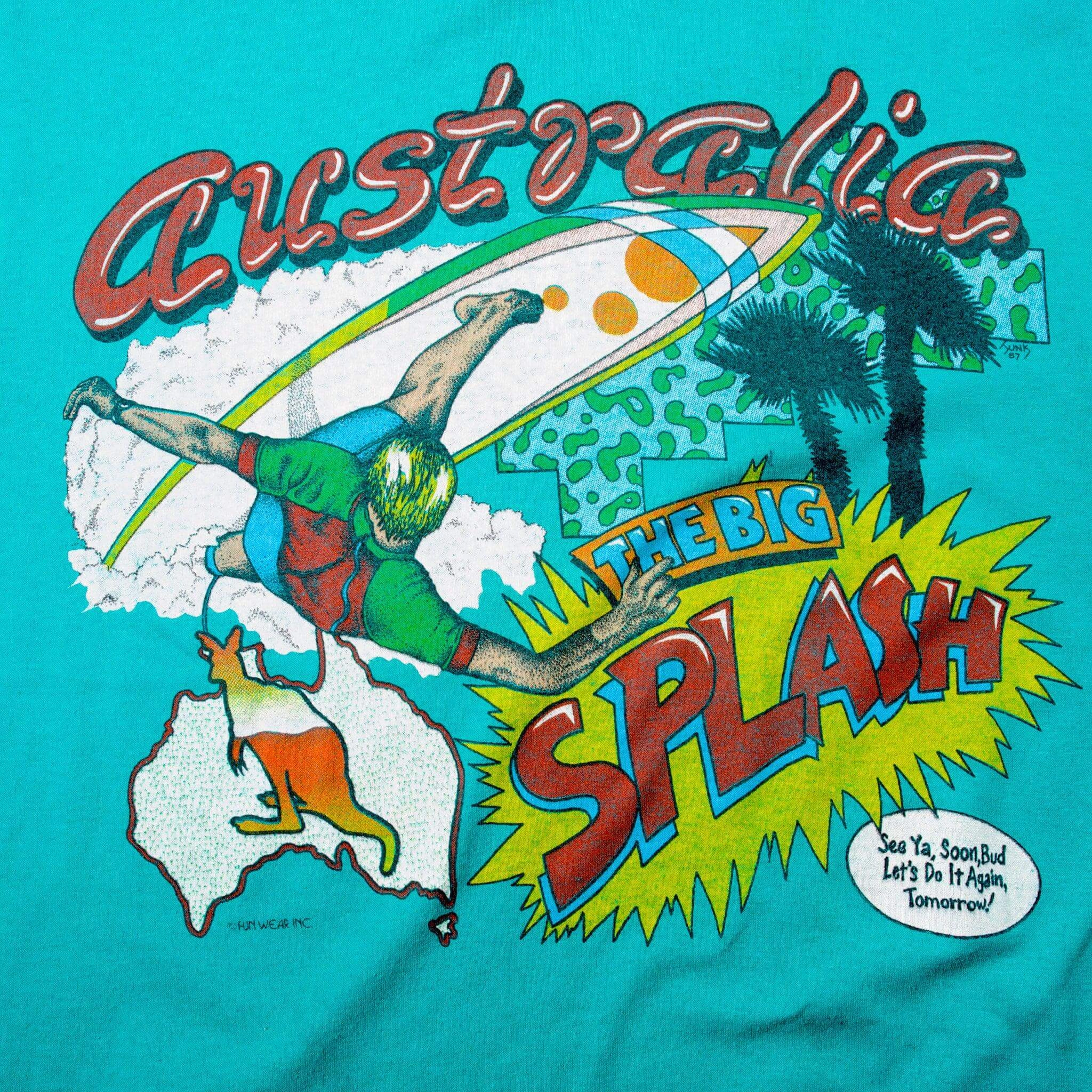 VINTAGE SURFING AUSTRALIA SURF TEE SHIRT 1990S SIZE MEDIUM