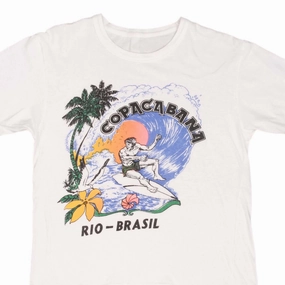 VINTAGE SURFING COPACABANA RIO BRAZIL SURF TEE SHIRT 1980S SIZE MEDIUM