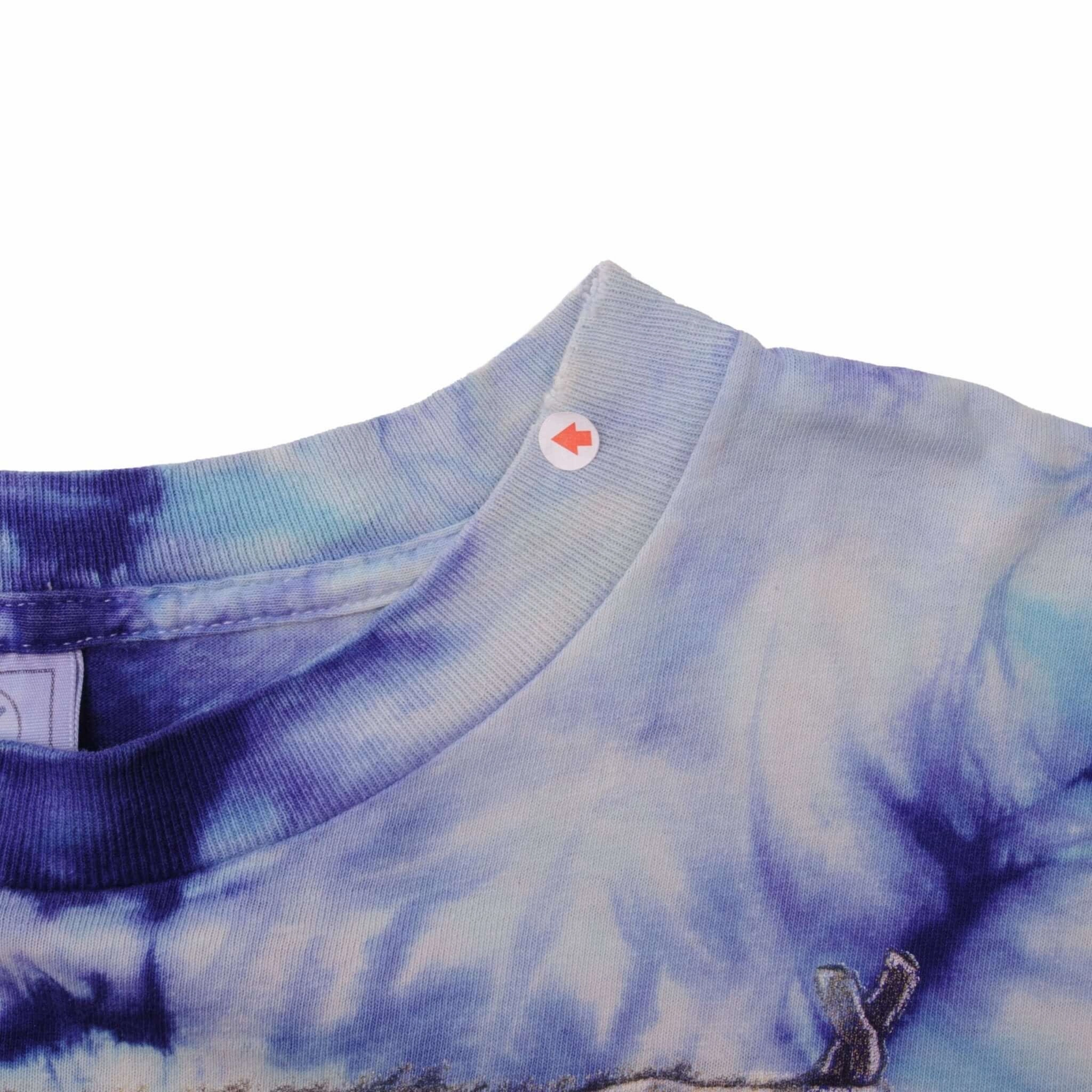 VINTAGE TIE DYE AMERICAN INDIAN JAVIER AGREDO TEE SHIRT 1992 XL MADE USA