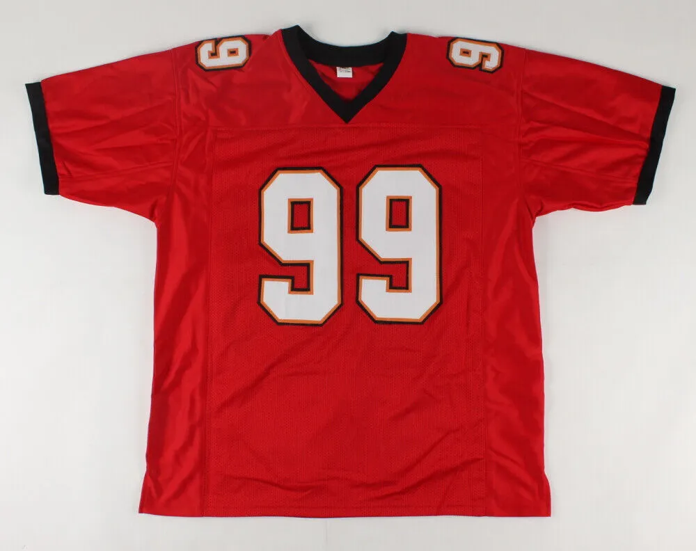 Warren Sapp Signed Tampa Bay Buccaneers Career Highlight Stats Jersey (PSA COA)