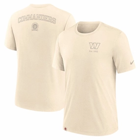 Washington Commanders NFL Nike Glory Tri-Blend T-Shirt - Cream
