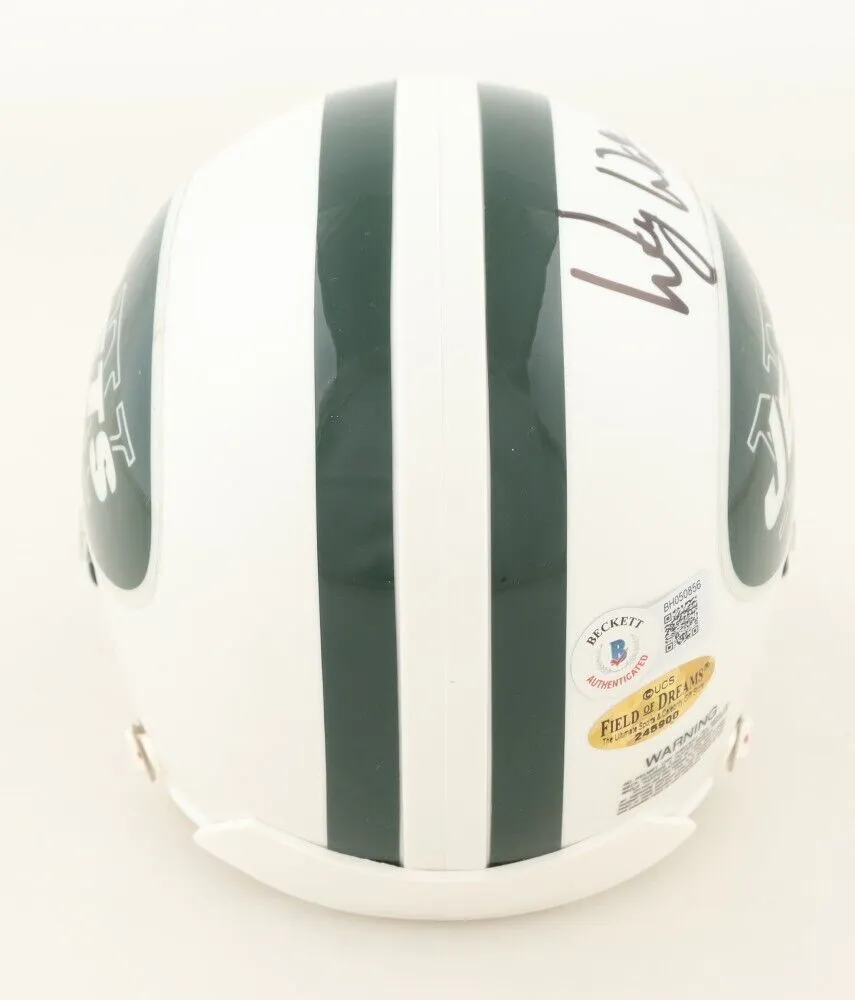 Wesley Walker Signed New York Jets Speed Mini Helmet (Beckett) 2xPro Bowl W.R.