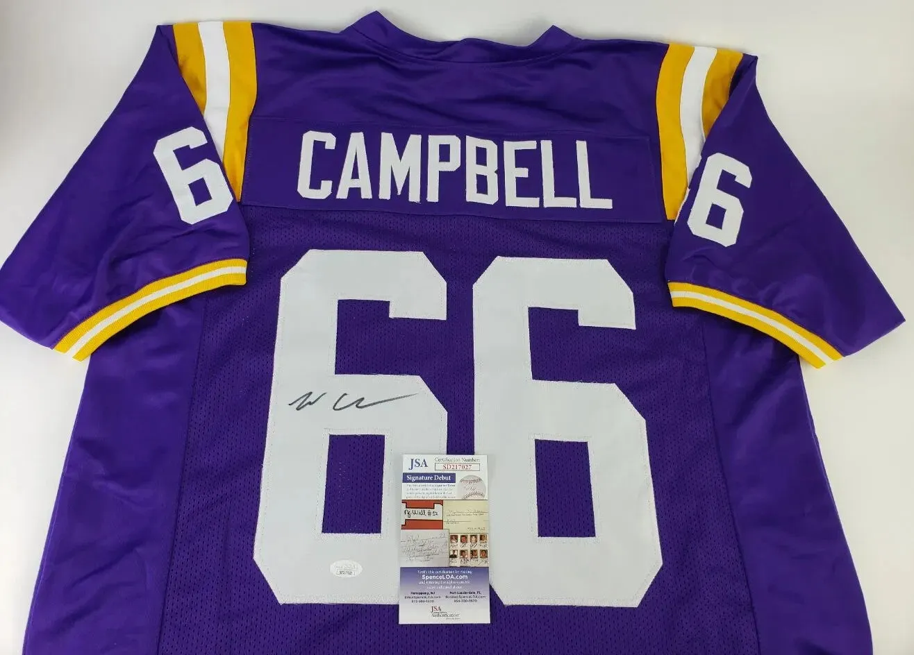 Will Campbell Signed LSU Tigers Jersey (JSA COA) 2025 1st Round Pick #4 Overall